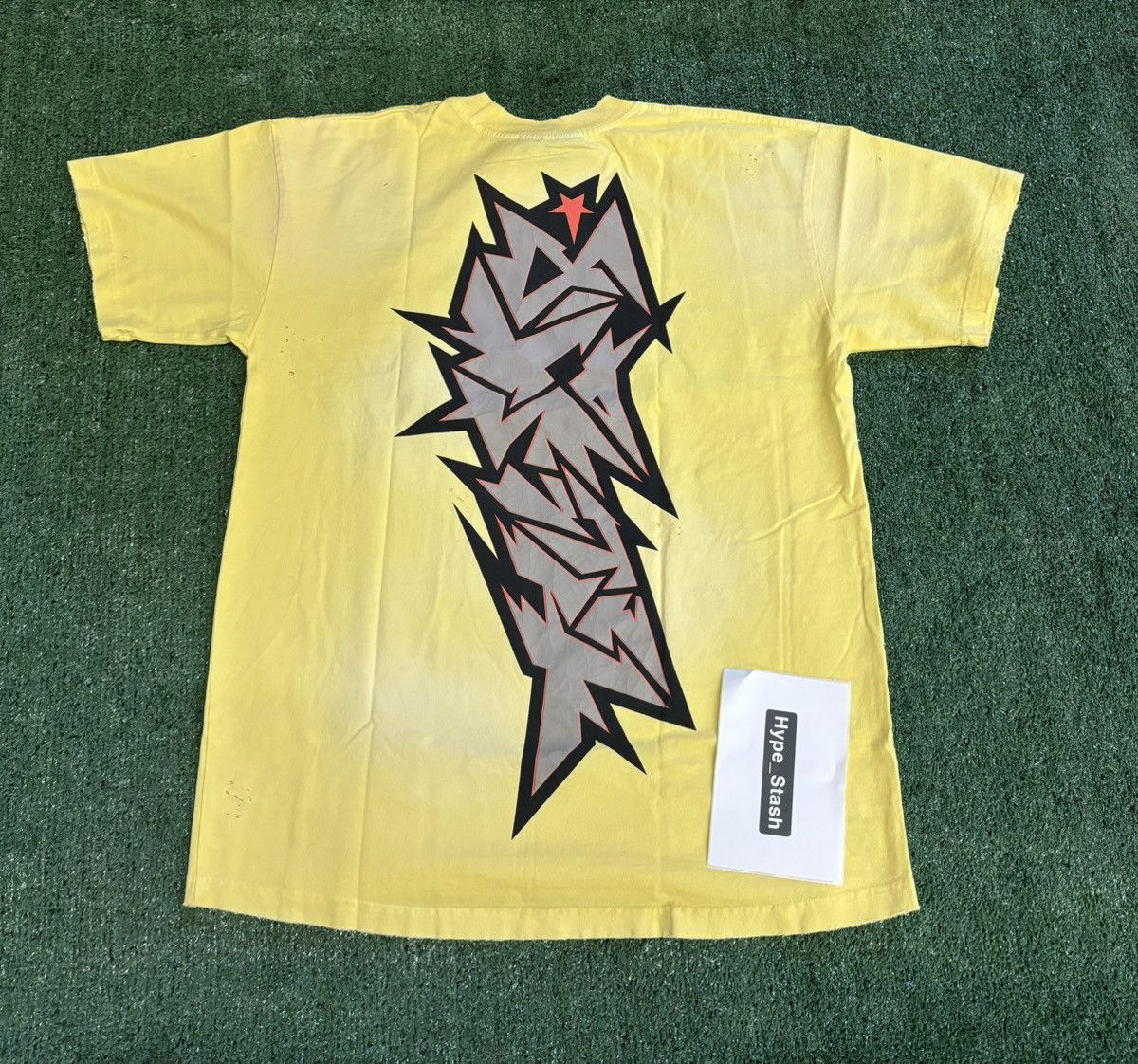 HELLSTAR Hellstar Yellow Crack Print Tee Size US XL / EU 56 / 4 - 2 Thumbnail