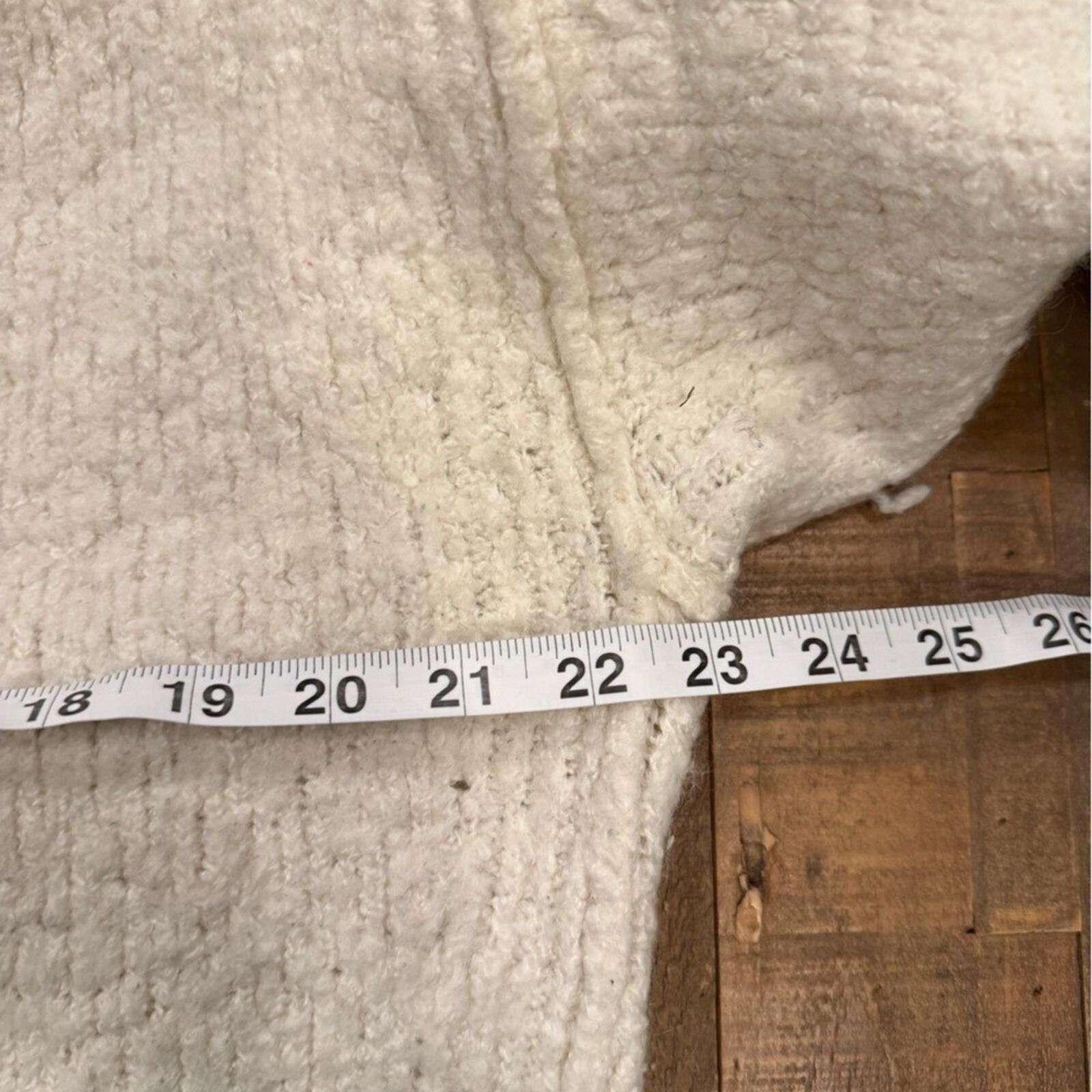 Free People Free People Ivory Cropped Structured Hem Wool Sweater Boxy M Size M / US 6-8 / IT 42-44 - 10 Thumbnail