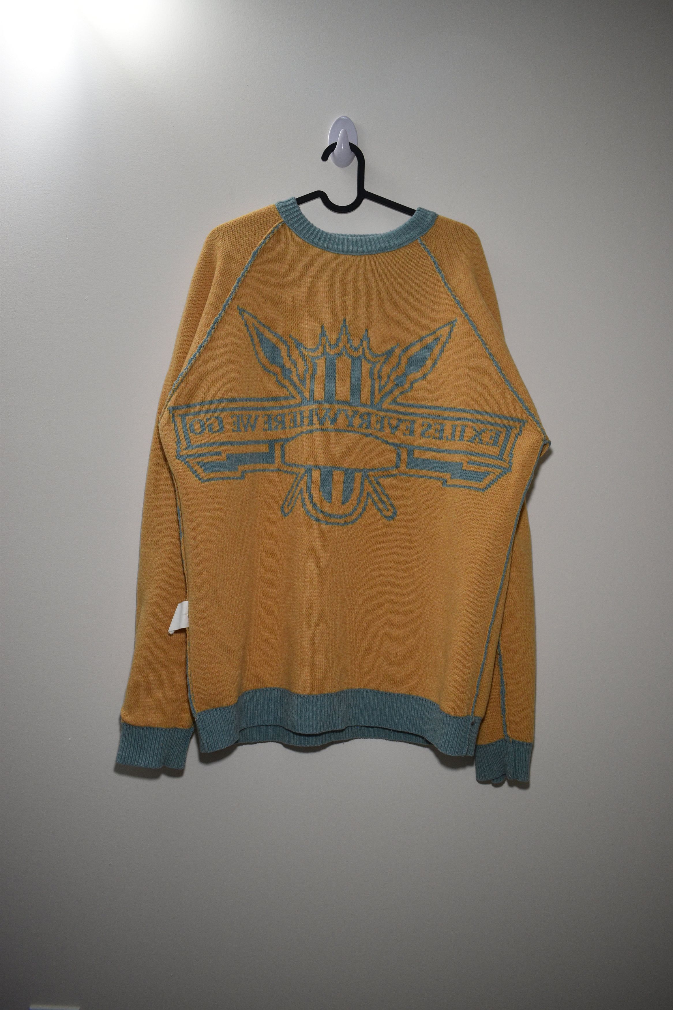 Raf Simons Raf Simons AW04/05 Waves Exiles Everywhere We Go Knit Mint Size US M / EU 48-50 / 2 - 2 Thumbnail