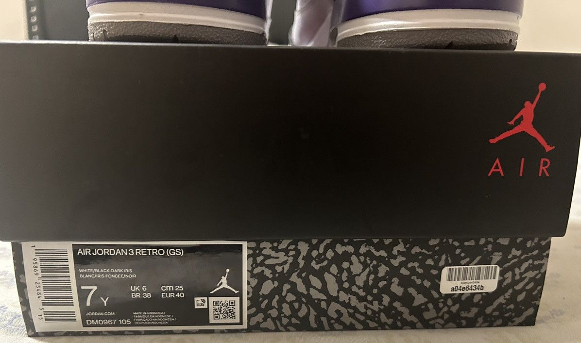 Jordan Brand Air Jordan 3 Retro ‘Dark Iris’ Size US 7 / EU 40 - 8 Thumbnail