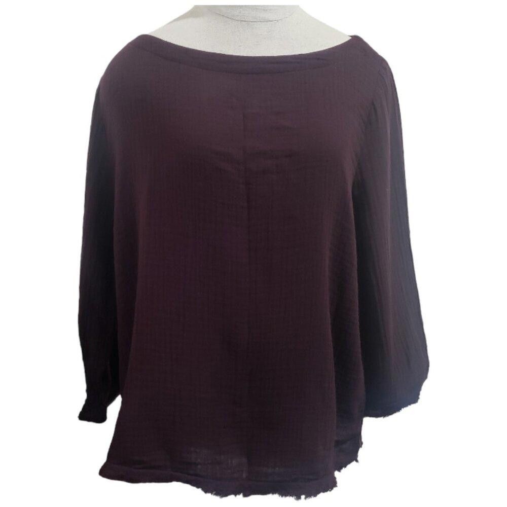 Eileen Fisher CT1676 Eileen Fisher Brown Lightweight Blouse M Size M / US 6-8 / IT 42-44 - 1 Thumbnail