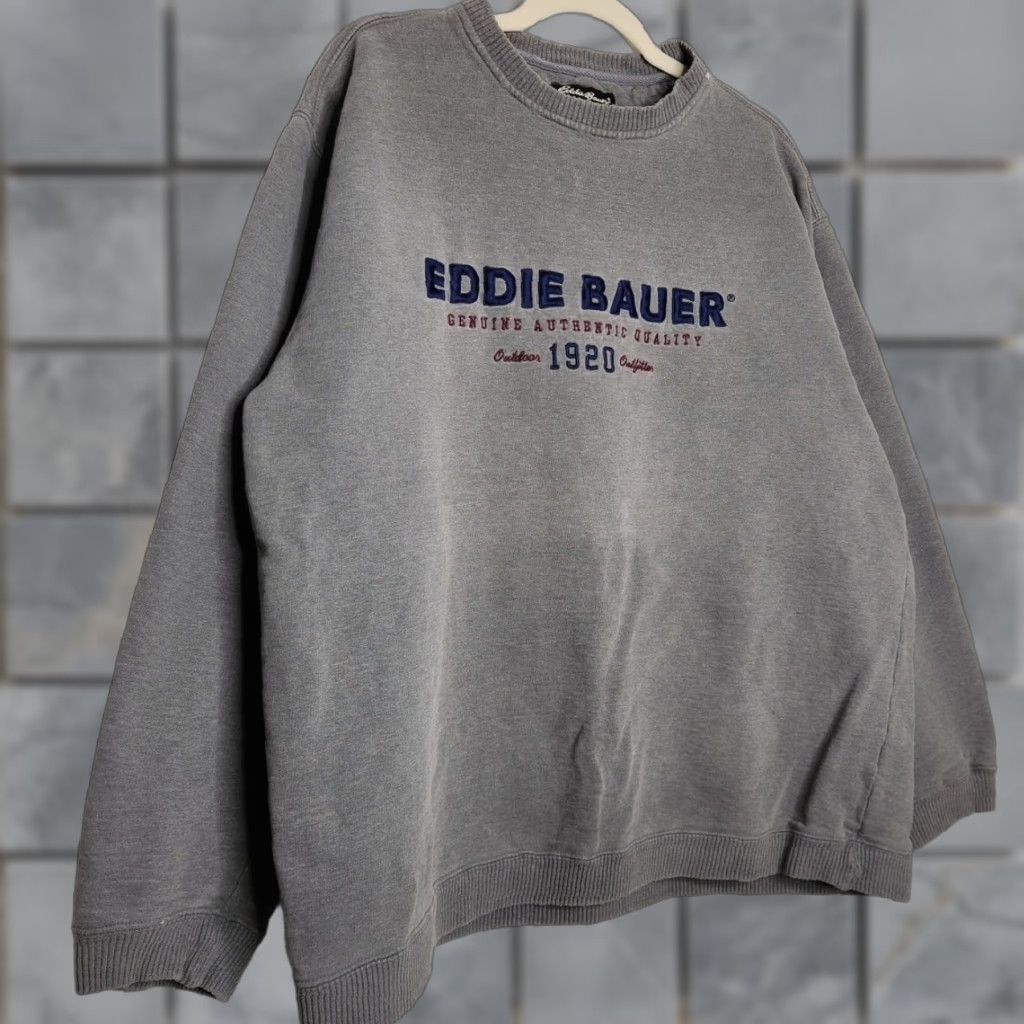Eddie Bauer VINTAGE Eddie Bauer Sweatshirt/LG/Unisex Adults/Gray Crewneck Pullover with Nature Art (Outdoor) Size US L / EU 52-54 / 3 - 1 Thumbnail