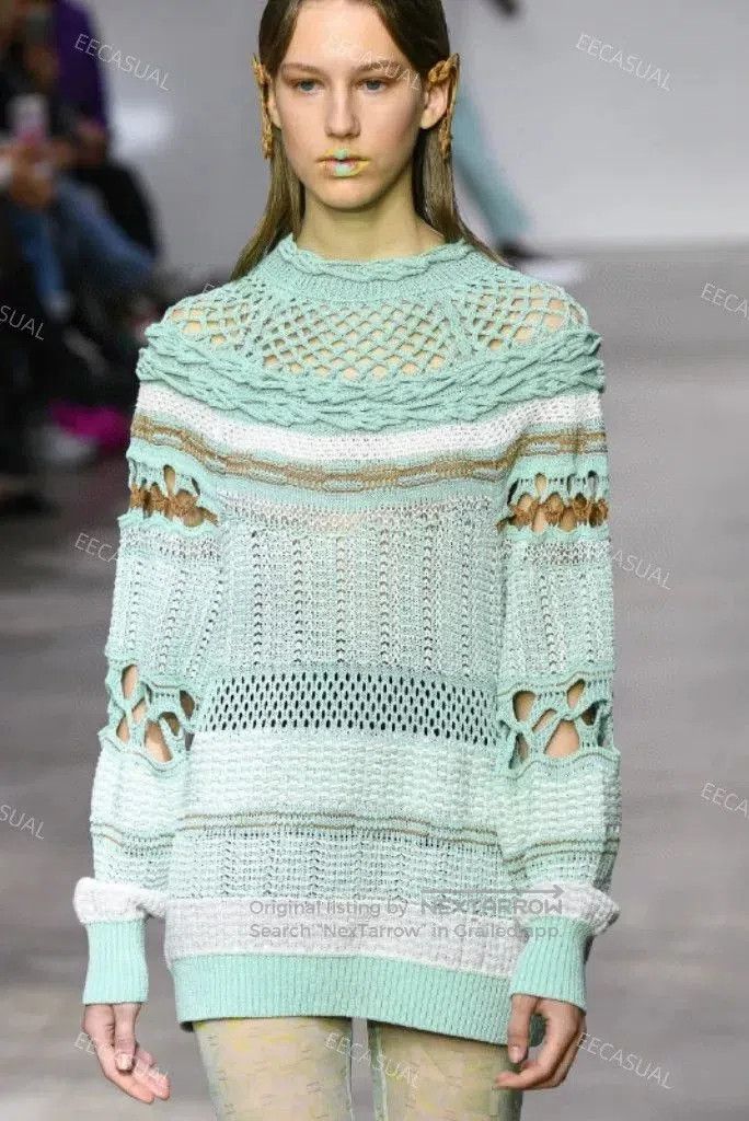 Other Mame Kurogouchi Mint Green Sweater Coat. Size S / US 4 / IT 40 - 8 Thumbnail