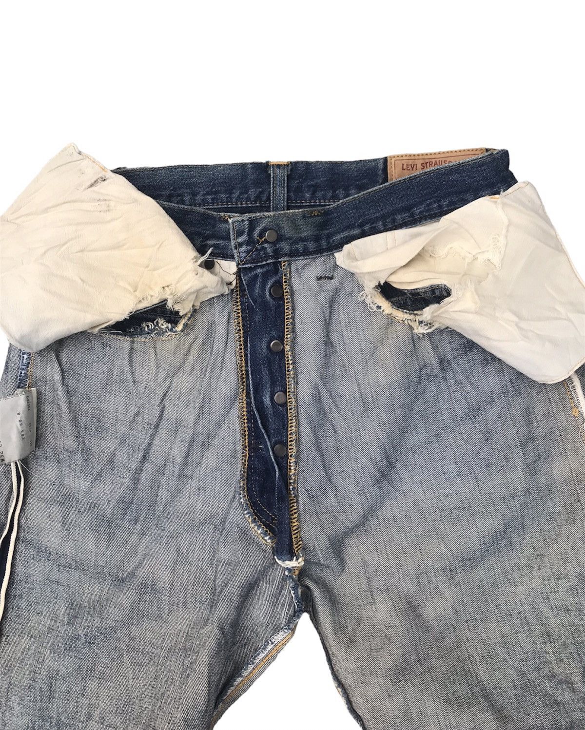 Levi's Vintage Clothing 501XX Big E LVC Laurel Leaf Donut Button Denim Size US 30 / EU 46 - 18 Thumbnail