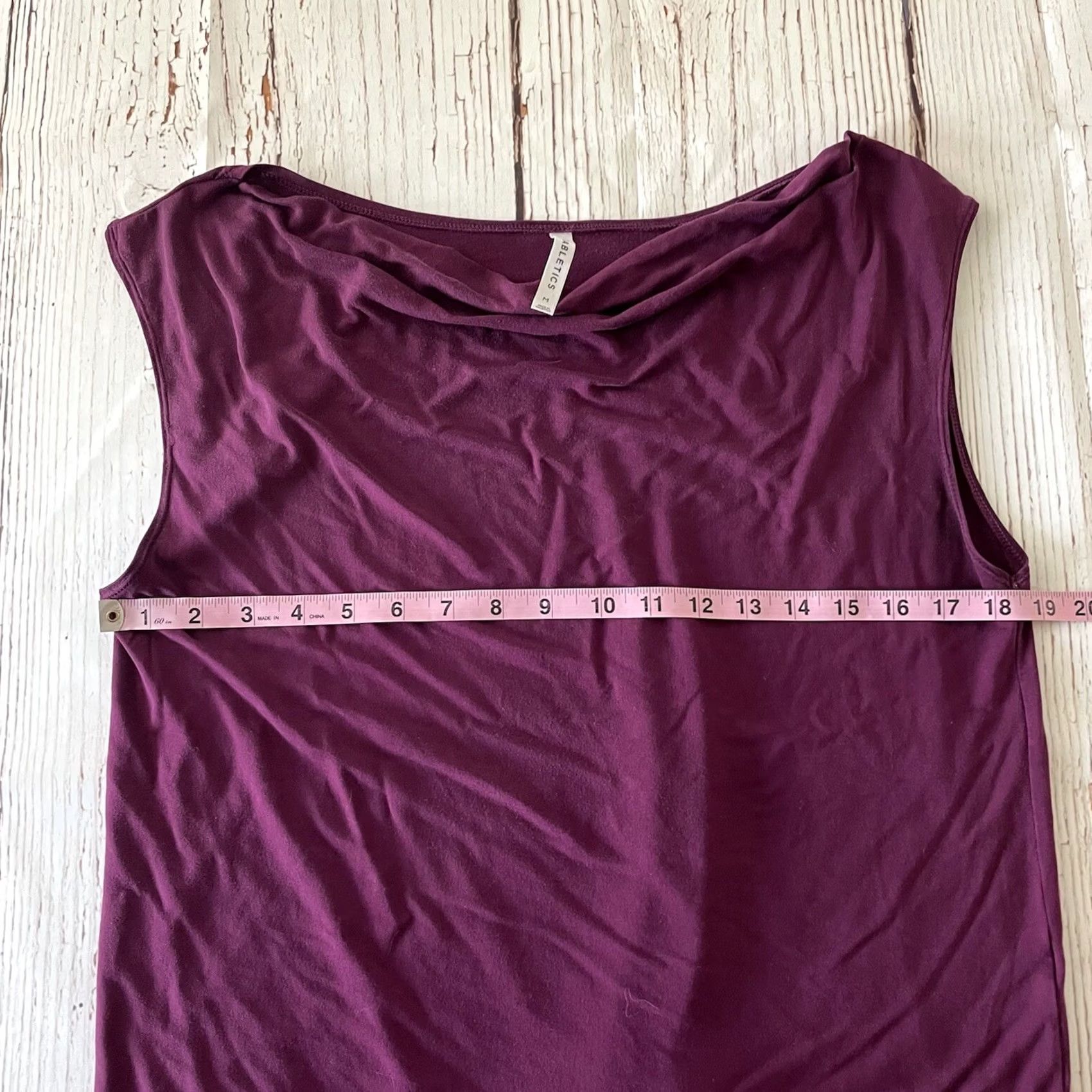 Fabletics Fabletics Women's Tank Top Sleeveless Casual Purple M Size Basic Round Neck Solid Shirt Size M / US 6-8 / IT 42-44 - 3 Thumbnail