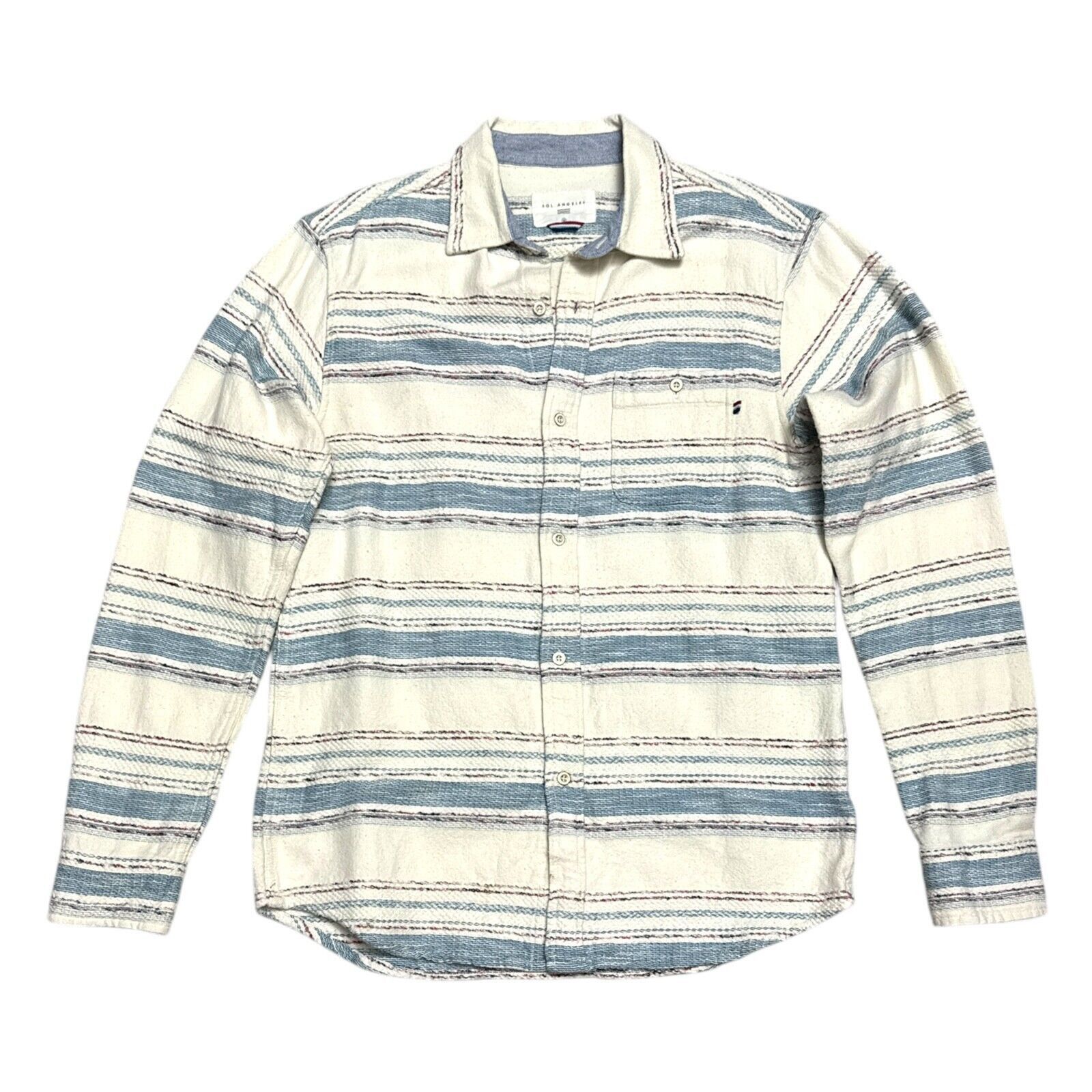 Sol Angeles SOL ANGELES Embroidered Luxury Designer Striped Shirt Medium Size US M / EU 48-50 / 2 - 1 Thumbnail