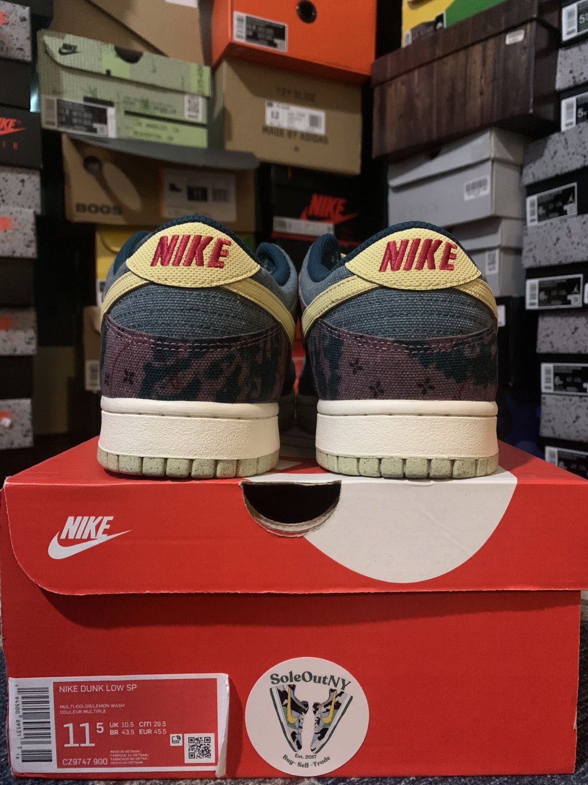 Nike 2020 Nike Dunk Low Community Garden Size US 11.5 / EU 44-45 - 7 Thumbnail