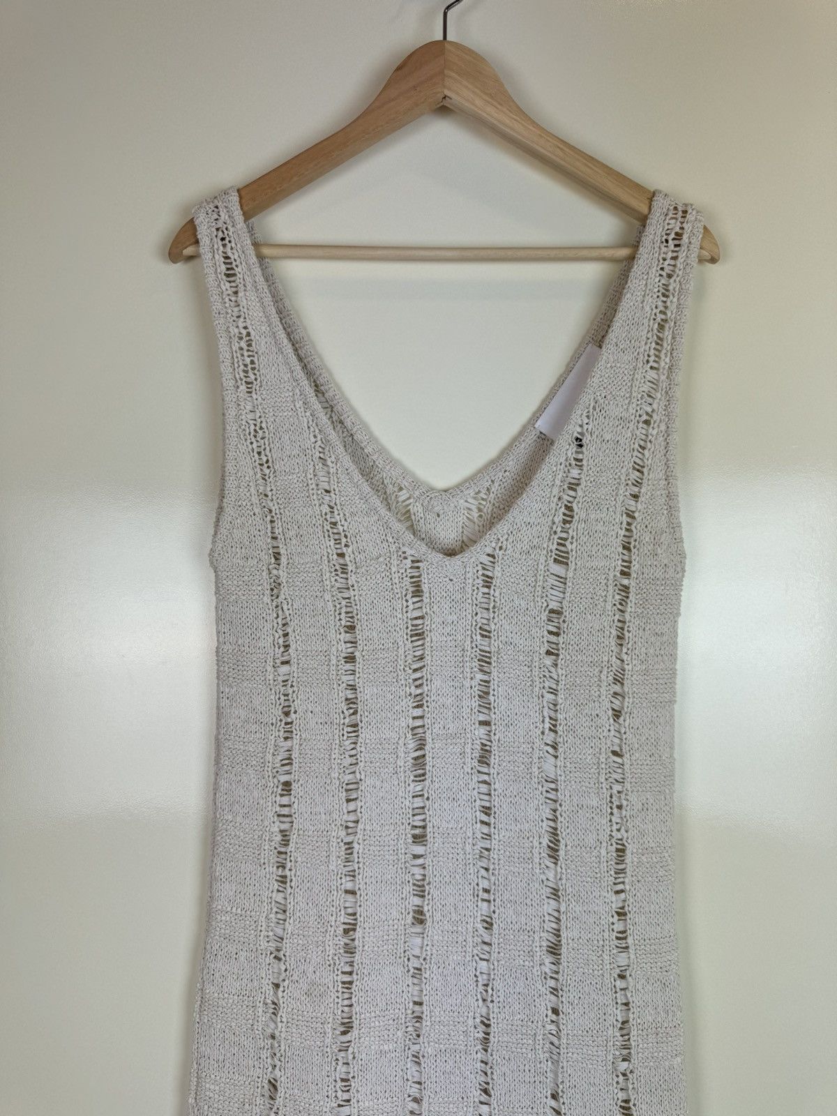 REMAIN Birger Christensen Remain cotton crochet knit fringe tassels maxi dress summer Size L / US 10 / IT 46 - 8 Thumbnail