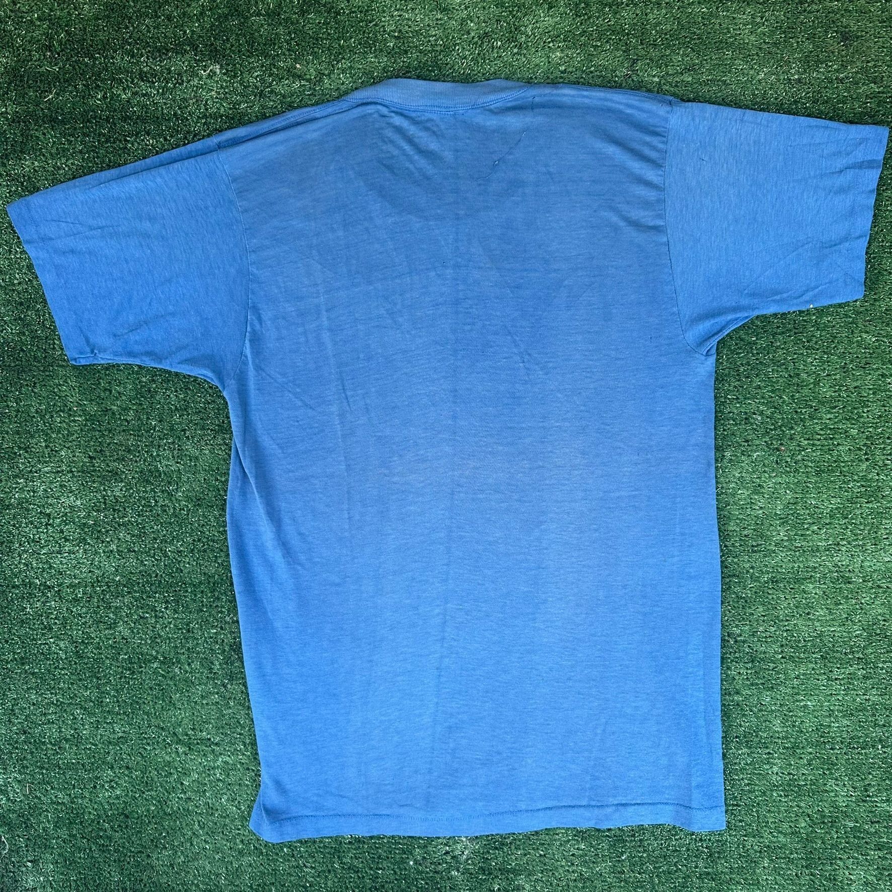 Vintage Vintage 80s Myrna Baez Boats Art T-Shirt Blue S/M Blue Singl Size US M / EU 48-50 / 2 - 7 Thumbnail