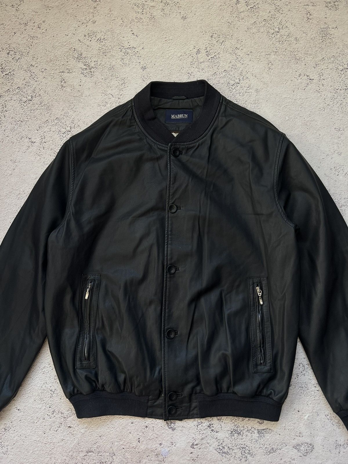 Other MABRUN Luxury Leather Bomber Jacket (MA-1 style) Size US L / EU 52-54 / 3 - 2 Thumbnail