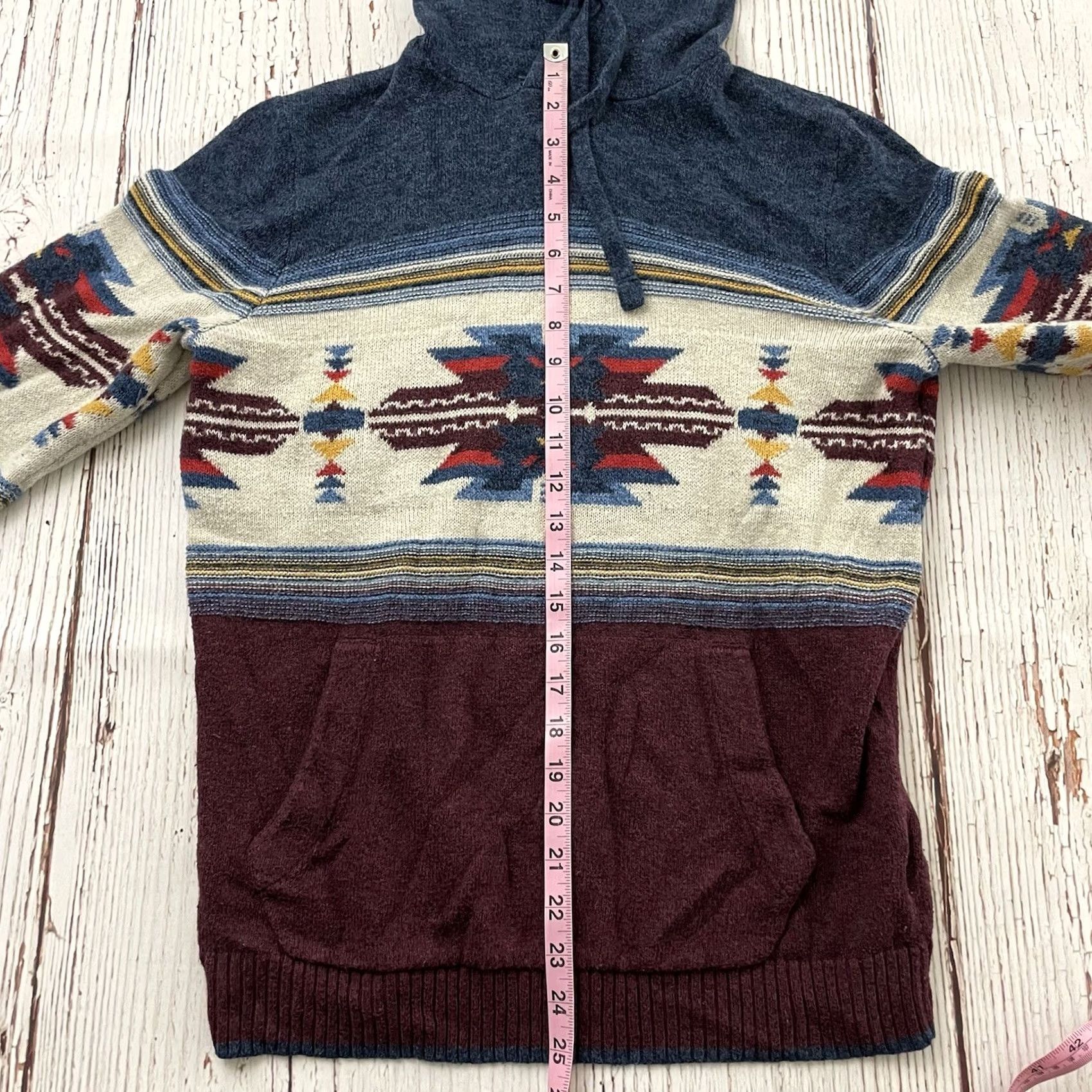 American Eagle Outfitters American Eagle Southwestern Pullover Hoodie Mens S Red Sweatshirt Size US S / EU 44-46 / 1 - 3 Thumbnail