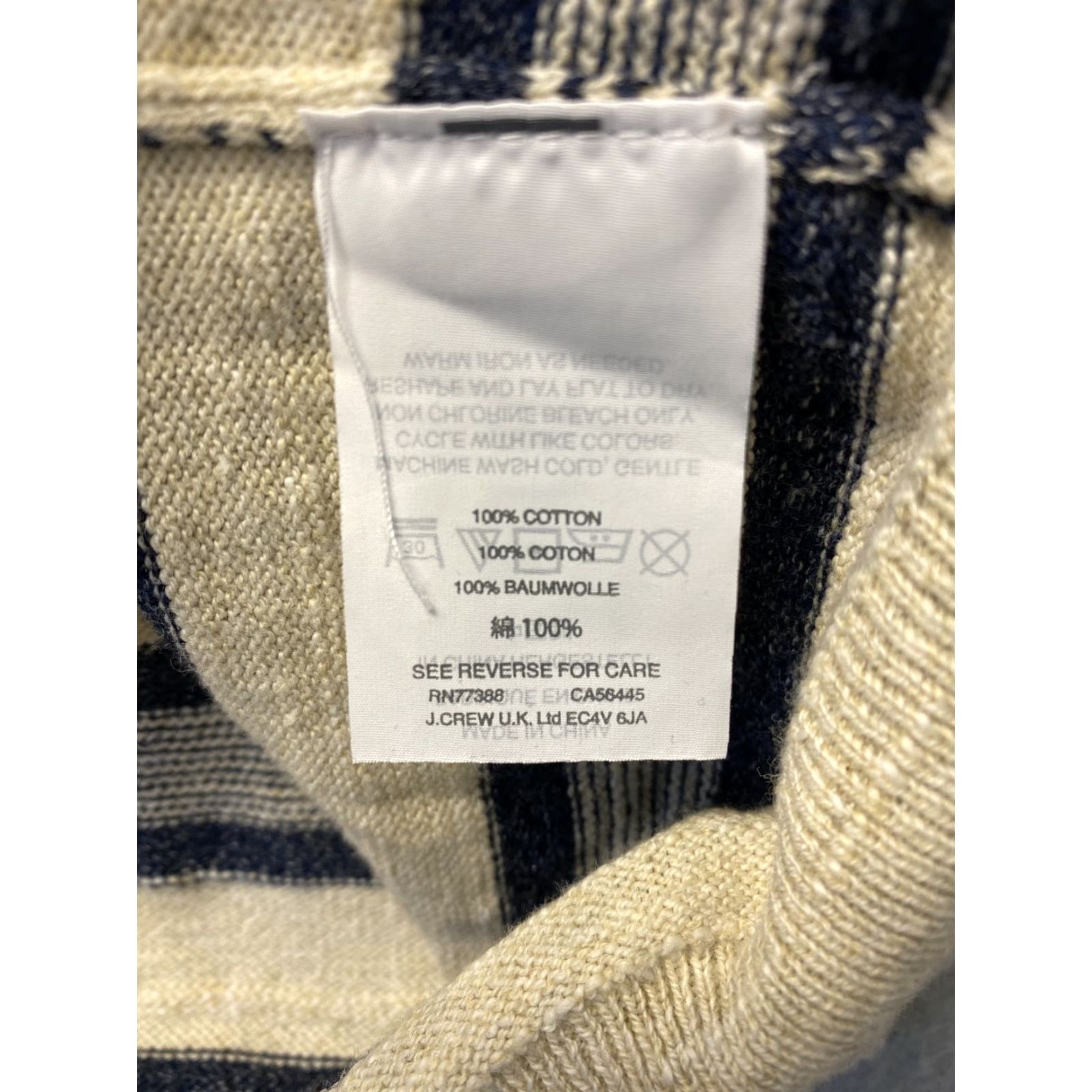 J.Crew J.CREW Striped Crew Neck Pullover Sweater Mens Size S Navy Ivory 90s Size US S / EU 44-46 / 1 - 5 Thumbnail