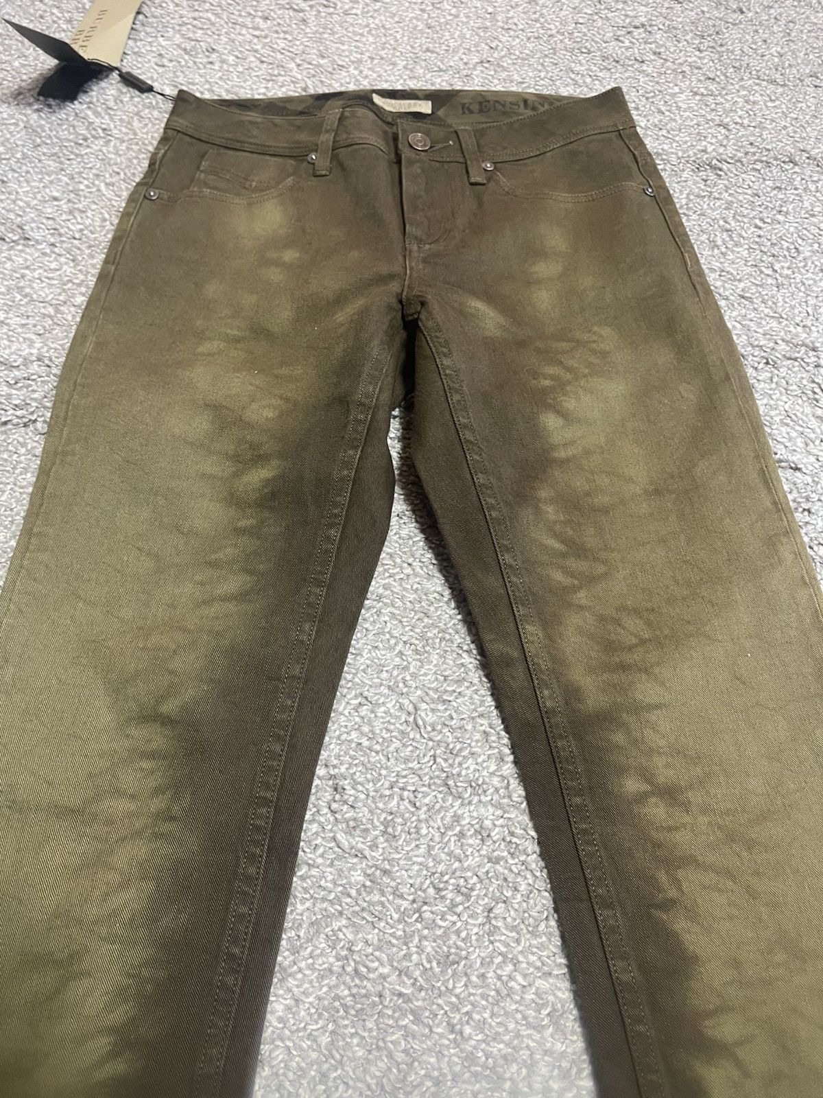 Burberry Burberry Brit Kensington Olive Tie Dye Low Rise Skinny 28 Size 24" / US 00 / IT 34 - 9 Thumbnail