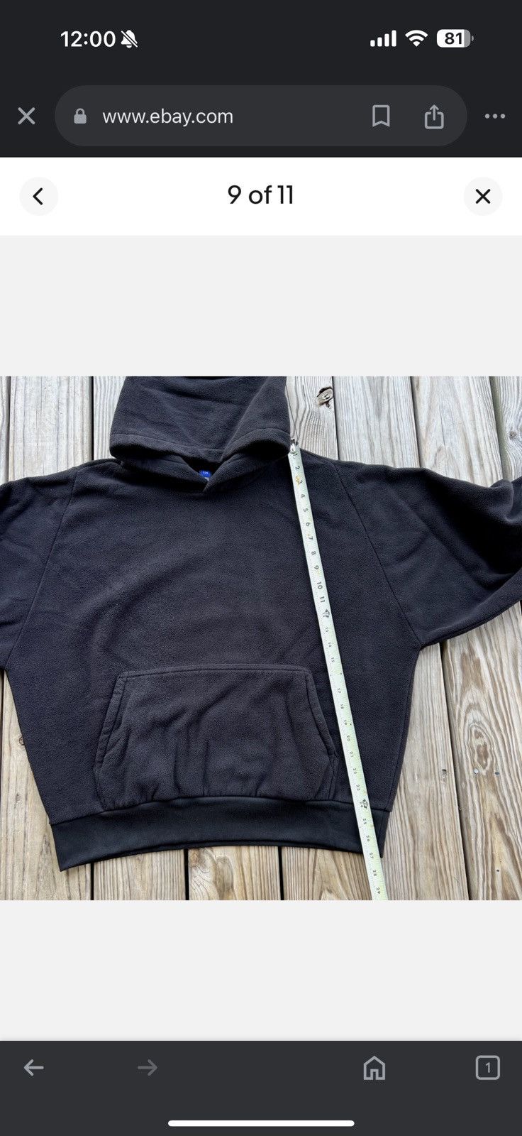 Gap × Kanye West × Yeezy Yeezy Gap Polar Fleece Hoodie Black Size XL (UNRELEASED) Size US XL / EU 56 / 4 - 8 Thumbnail
