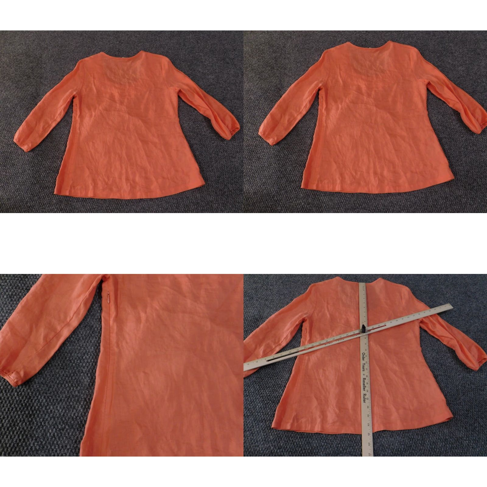 Boden Boden Blouse Womens 6 Orange Linen Beaded Embroidered Boho Shirt 3/4 Sleeve Round Neck Pullover Casual Summer Spring White? Wait. Size M / US 6-8 / IT 42-44 - 9 Thumbnail