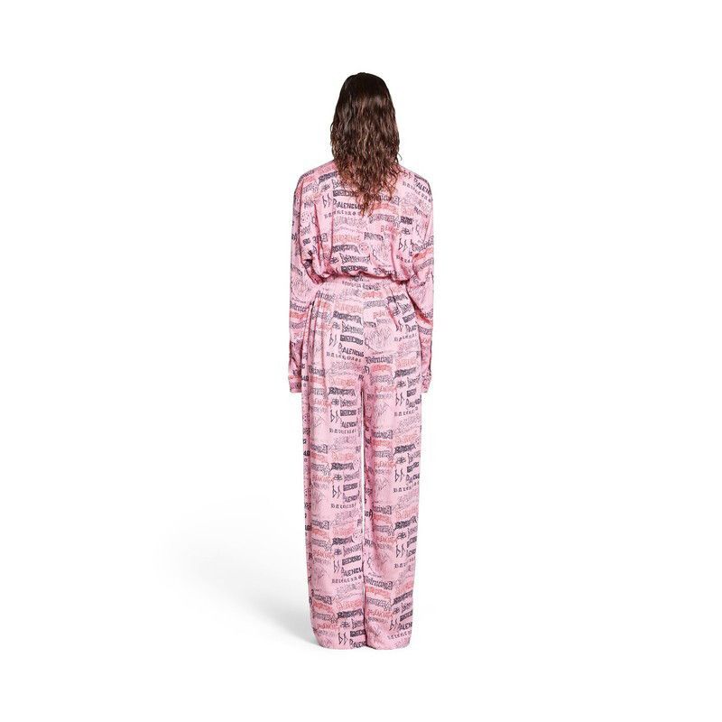 Balenciaga o1tr1nto0725 DIY Metal Allover Pyjama Pants in Pink Size US 30 / EU 46 - 3 Thumbnail