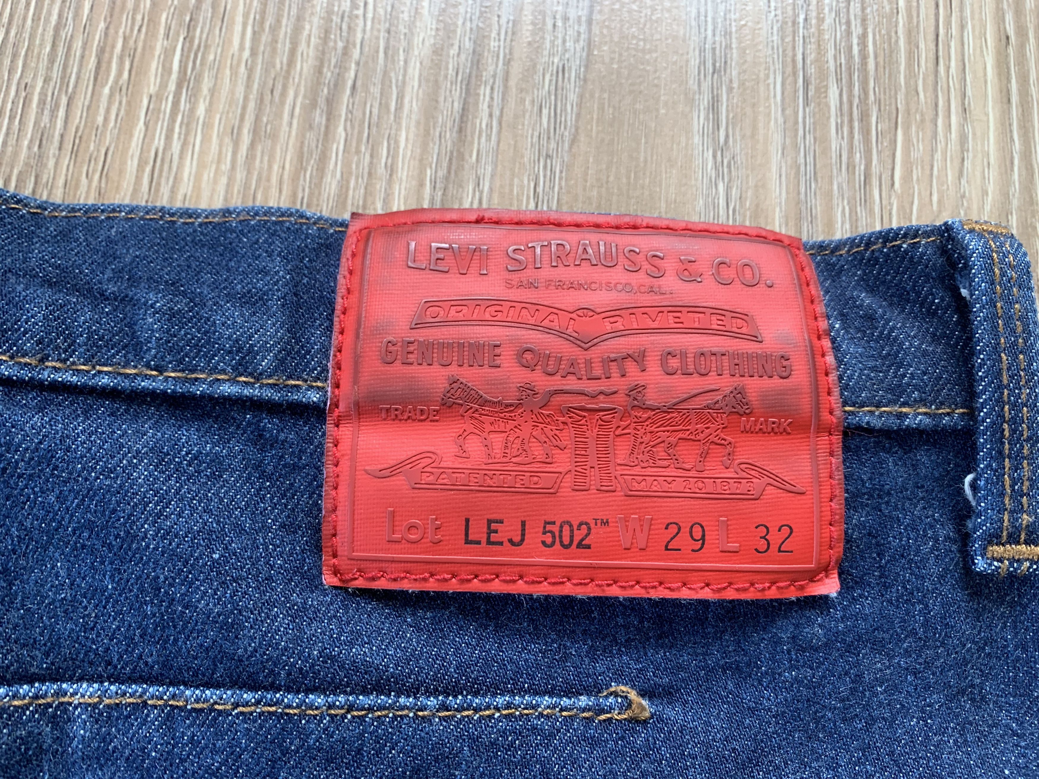 Levi's × Levi's Vintage Clothing Levi's Premium LEJ 502 Dark Wash Button Fly Jeans Size US 29 - 6 Thumbnail