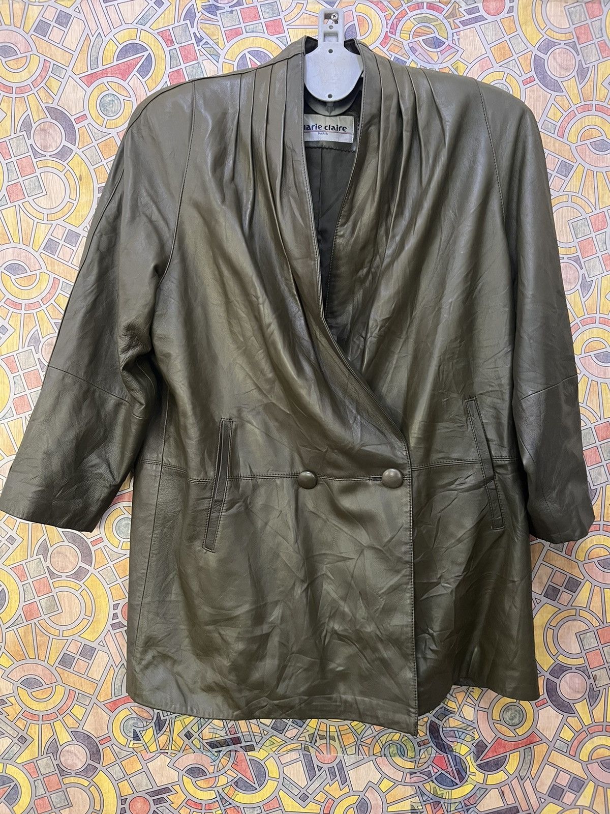 Japanese Brand × Leather 90s Vintage Marie Clair Lamb Leather Coat Marie Claire. GJ37 Size US L / EU 52-54 / 3 - 1 Thumbnail