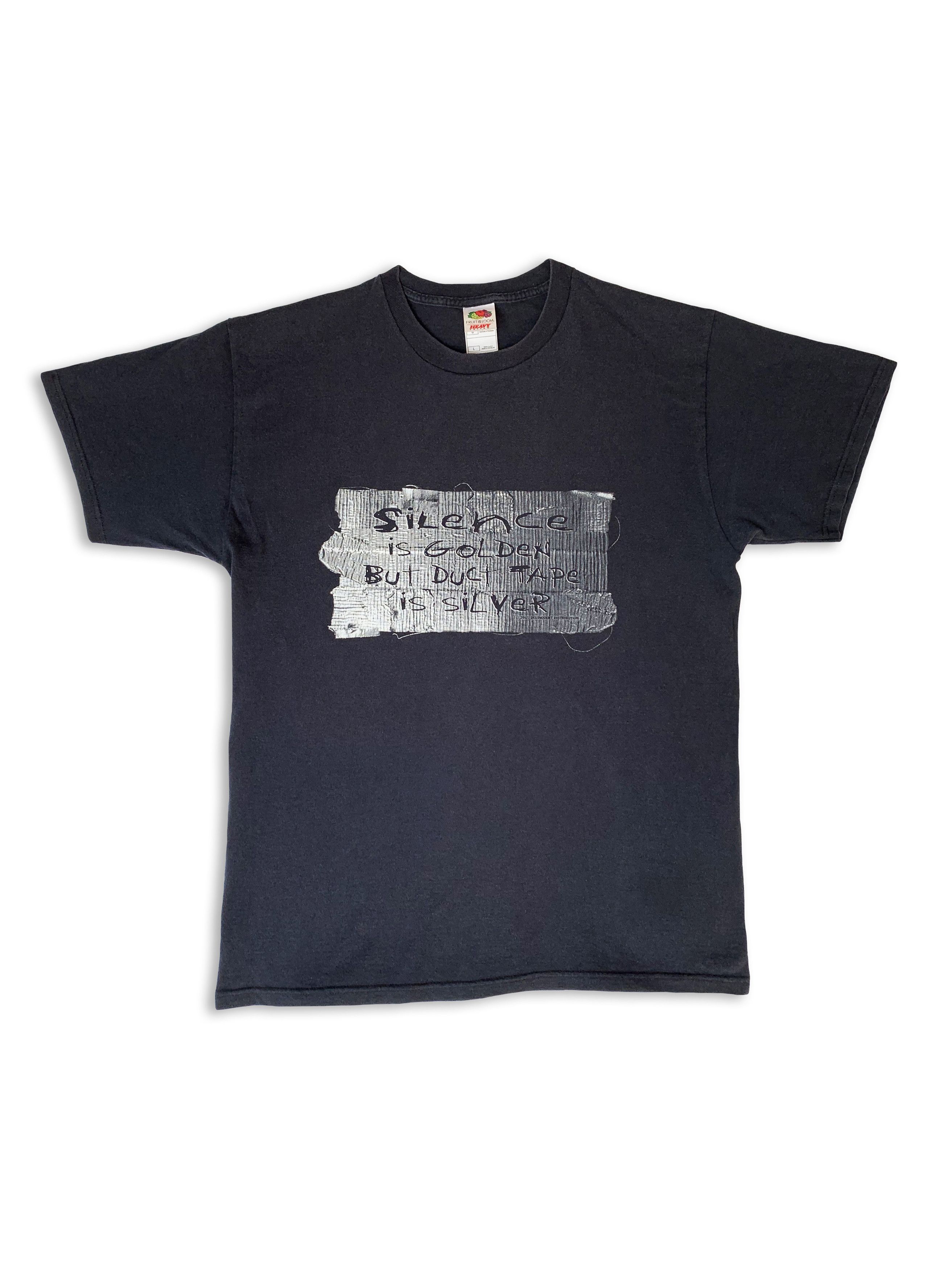 Fruit Of The Loom 2005 DELINQUENT DISTRIBUTION t shirt Silence Duct Tape Y2K Size US L / EU 52-54 / 3 - 1 Thumbnail