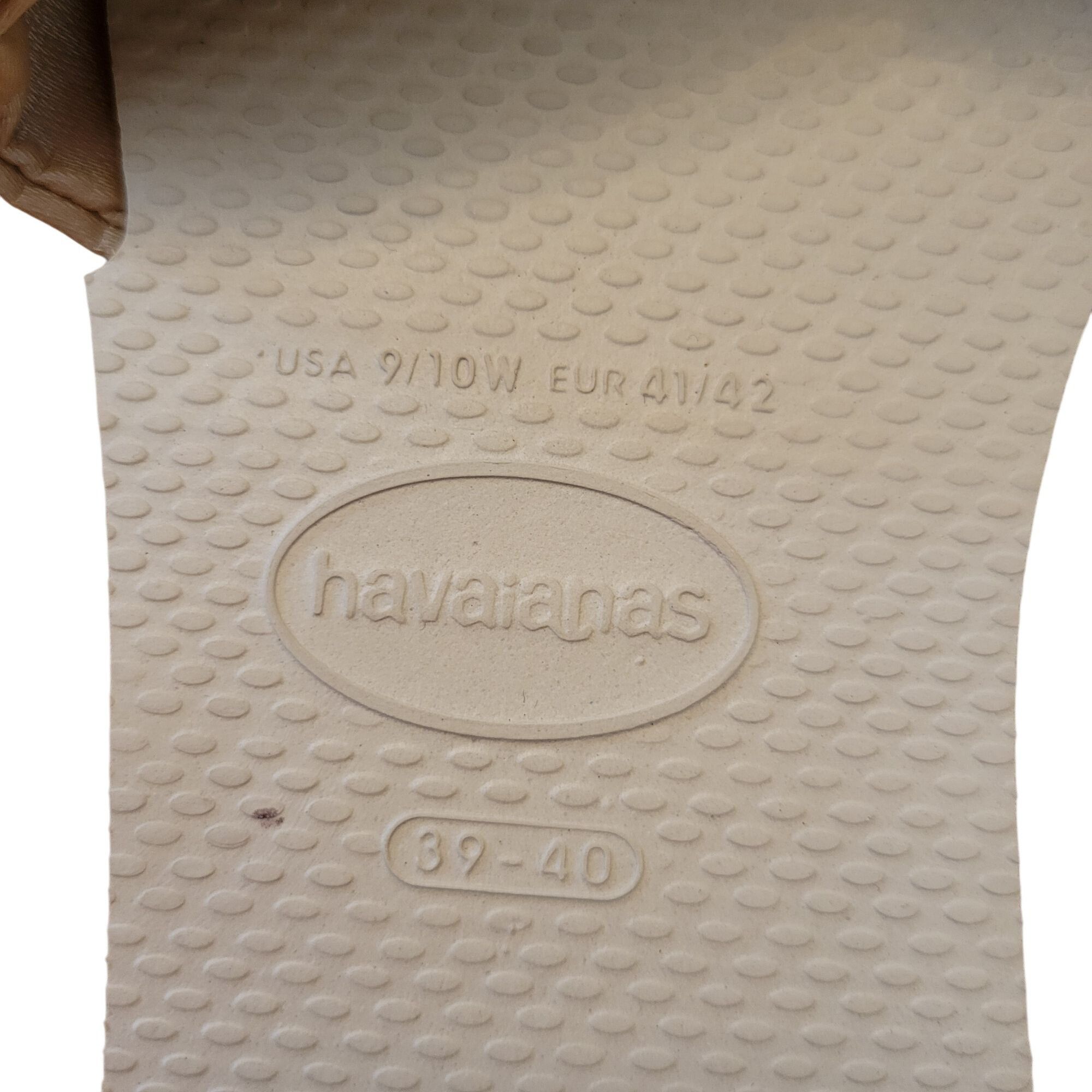 Vintage Havaianas Beige Bow Slide Sandals 9/10W Flip Flops Summer Sa Size US 10 / IT 40 - 6 Thumbnail