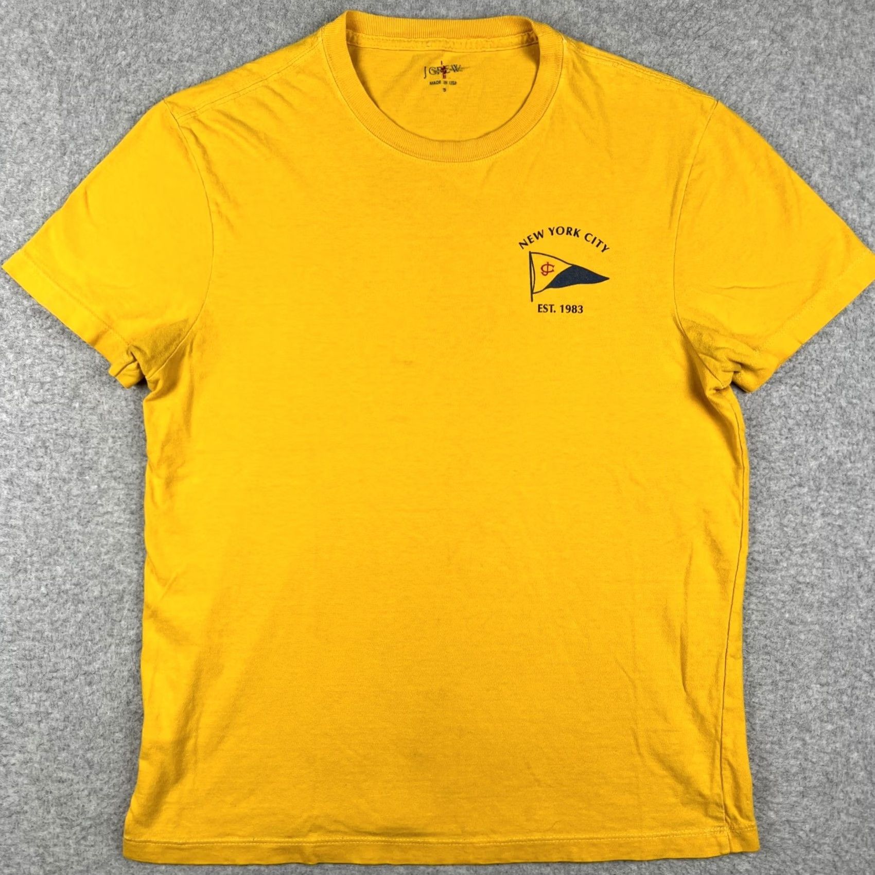 J.Crew J Crew Oarsman NYC Graphic Shirt Small Men Yellow Short Sleeve Size US S / EU 44-46 / 1 - 2 Thumbnail