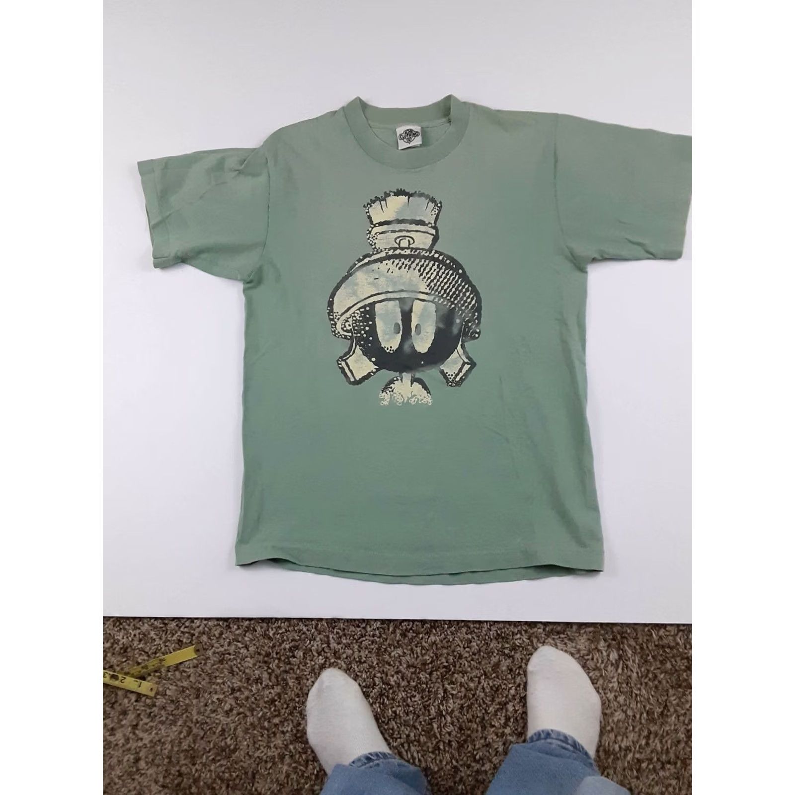 Vintage Marvin the Martian Lite Green Warner Brothers 1991 single stitch LG Shirt Size US L / EU 52-54 / 3 - 5 Thumbnail