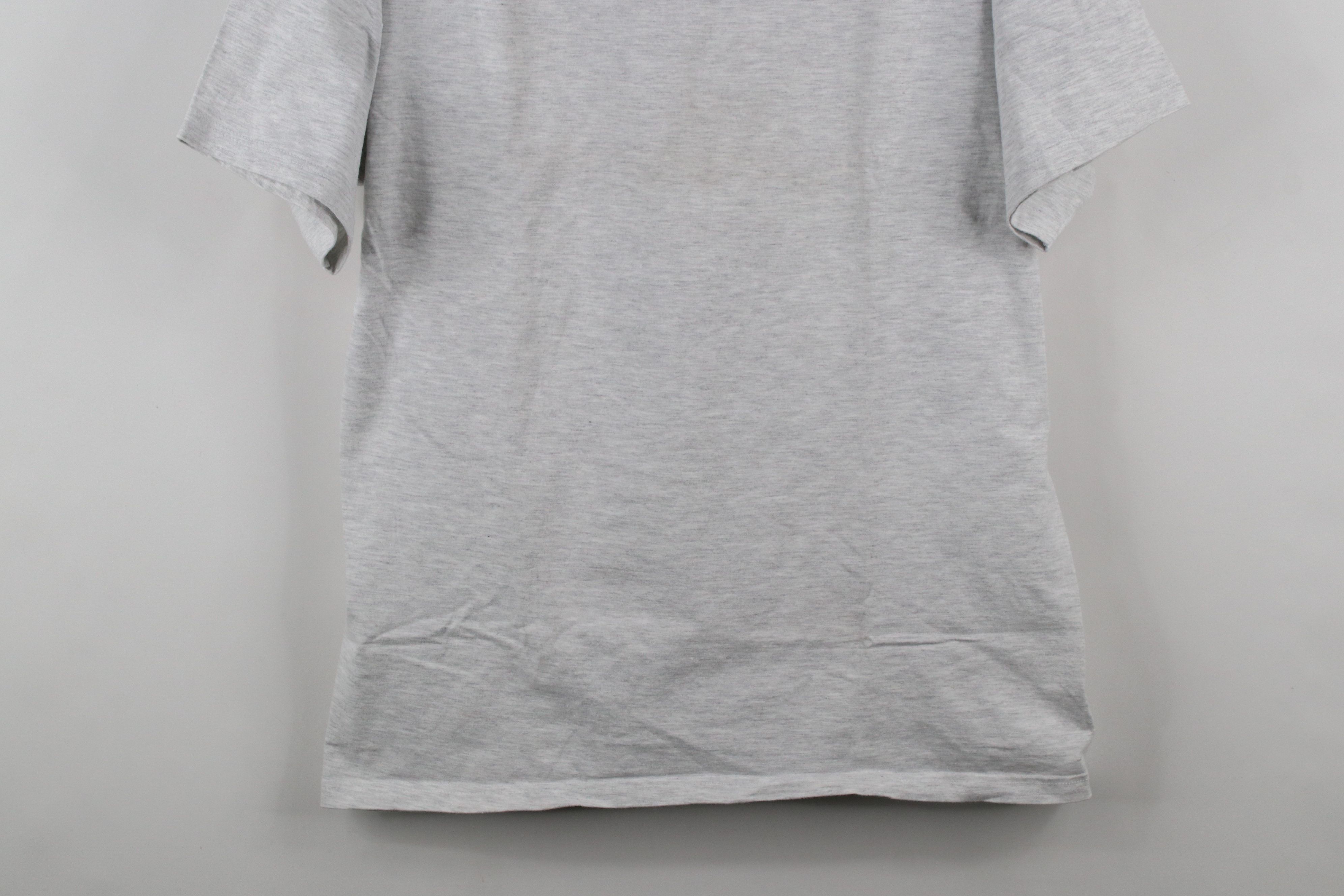 Vintage Vintage 90s Streetwear Heavyweight T-Shirt Heather Gray Size US L / EU 52-54 / 3 - 3 Thumbnail