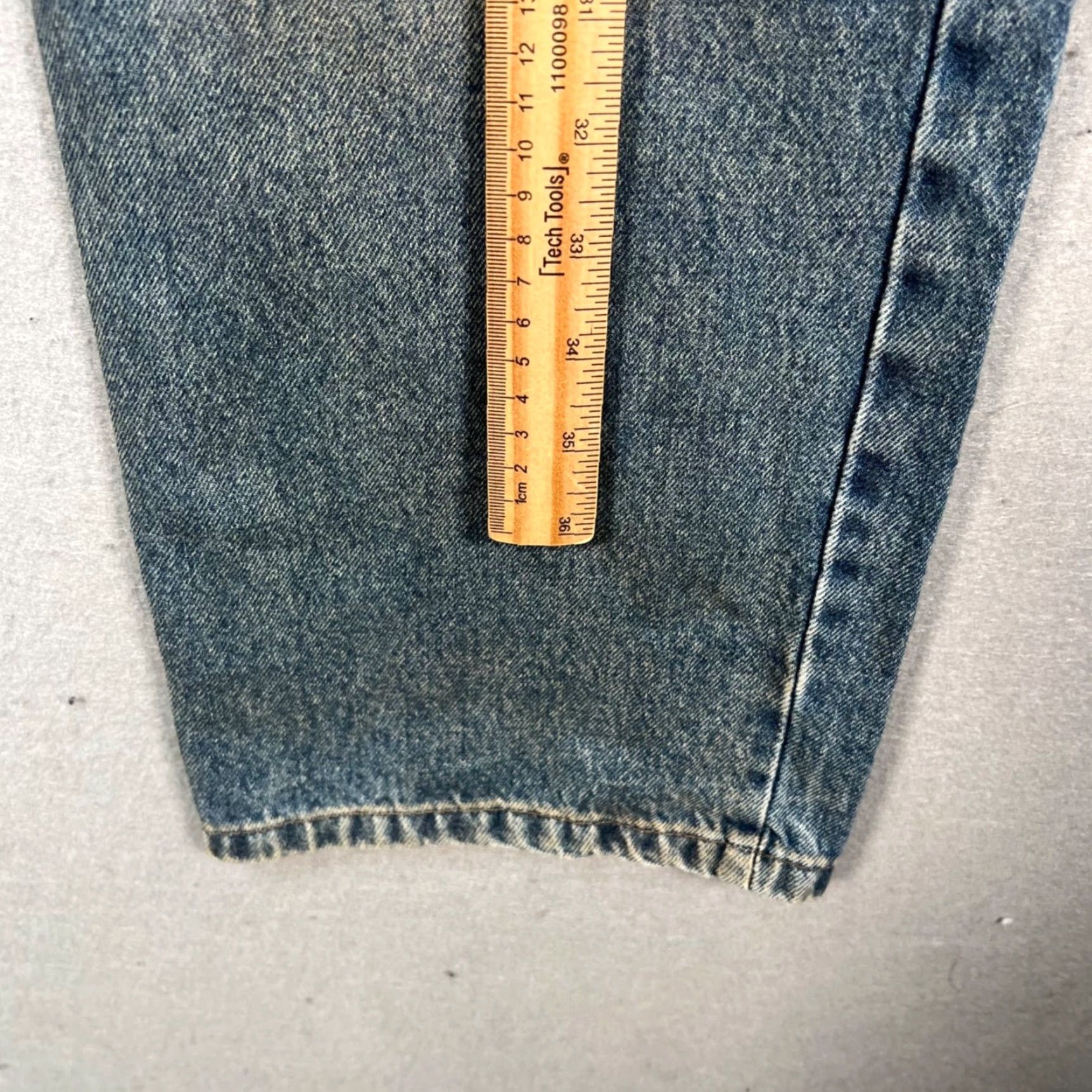Vintage Nina Womens 38 Jeans Denim Blue High-Waisted Straight Leg 32 in Inseam 30 In 5-Pocket Style New with Tags Size 26" / US 2 / IT 38 - 7 Thumbnail