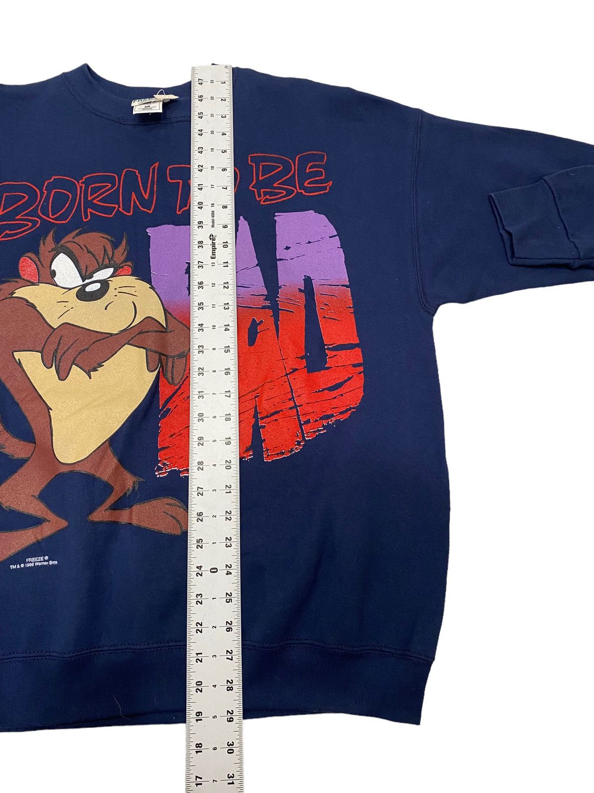 Cartoon Network × Vintage × Warner Bros Vintage 90s Taz Born to Be Bad Warner Bros. Freeze Crewneck Size US XL / EU 56 / 4 - 7 Thumbnail