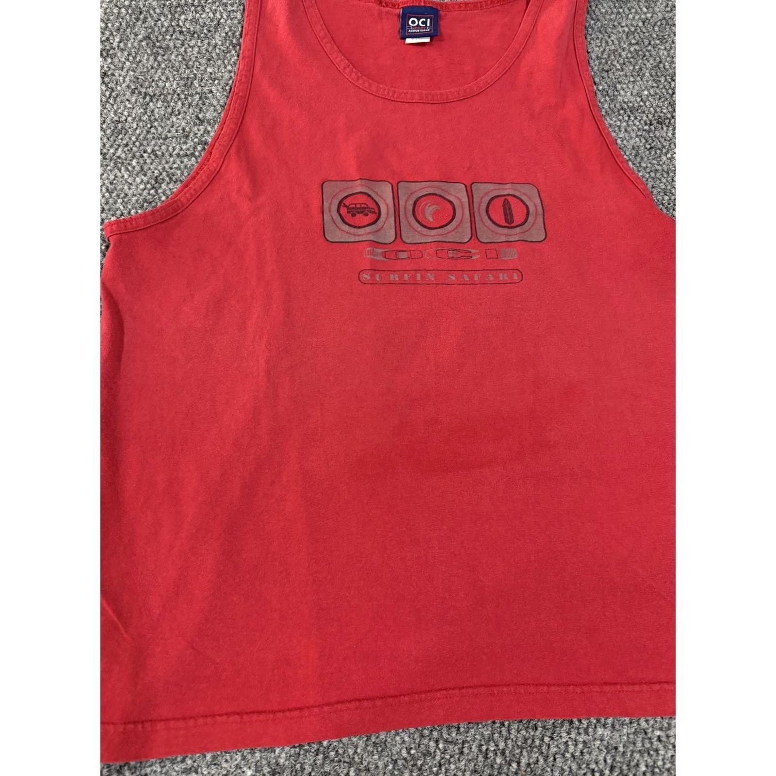 Vintage OCI Sport Tank Mens XL Red Surfin Safari Graphic Beach Sleeveless 100% Cotton Summer Activewear Shirts Mens XL Red Graphic Print Beach Surfin Safari"} Size US XL / EU 56 / 4 - 3 Thumbnail