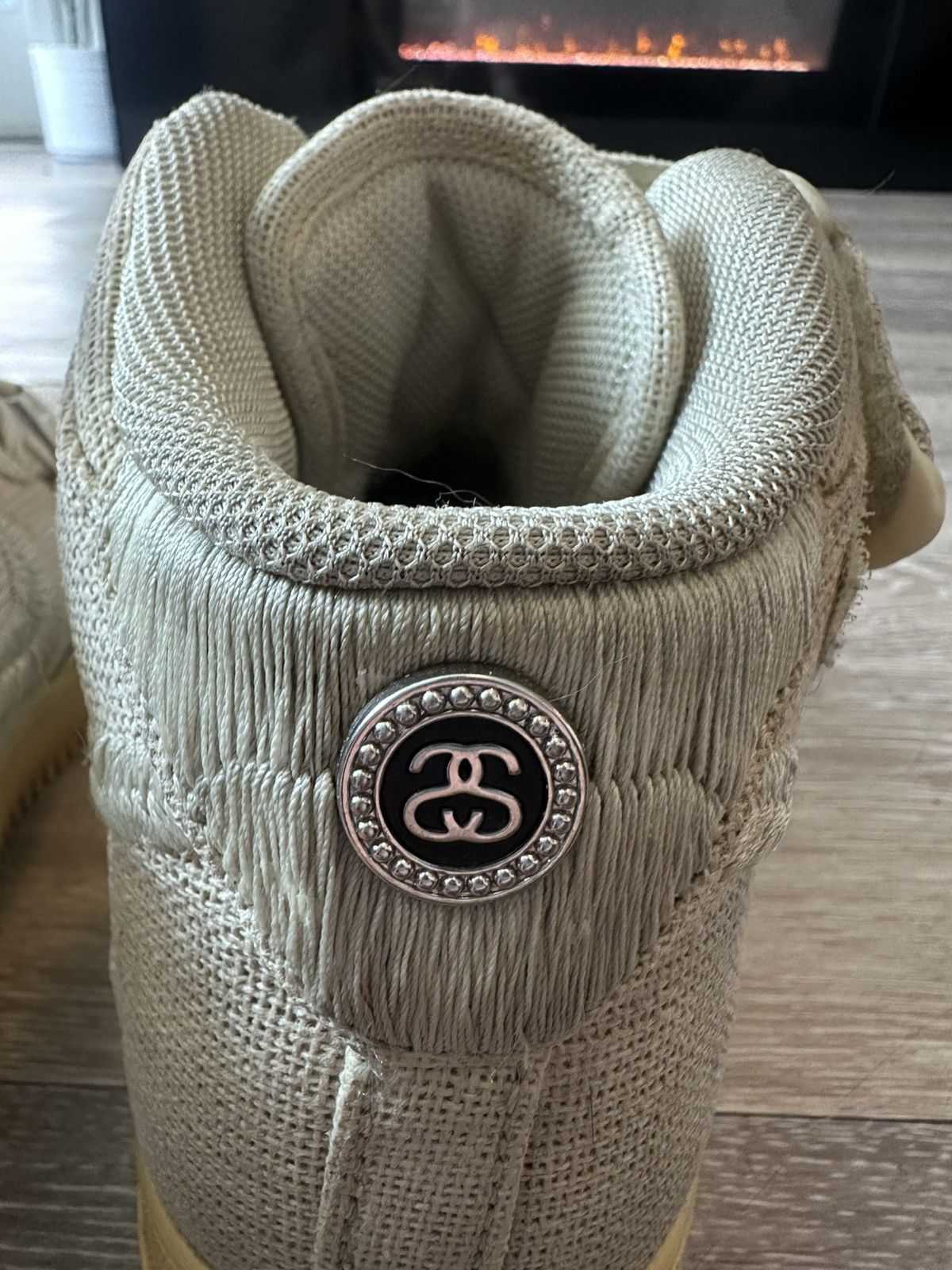 Nike × Stussy 2022 Stussy x Nike Air Force 1 Mid 'Fossil' Size US 10 / EU 43 - 4 Thumbnail