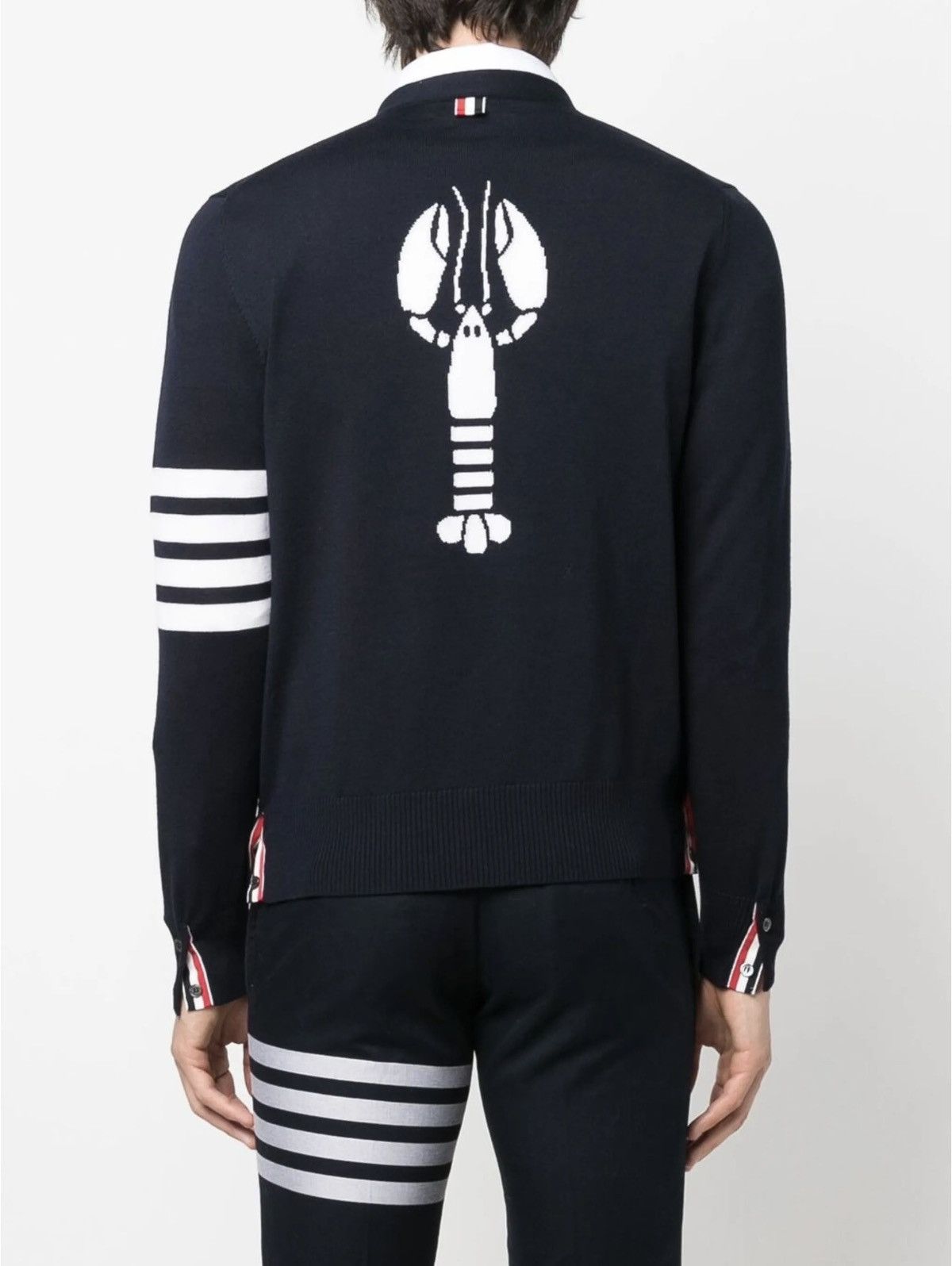 Thom Browne Thom Browne 4-Bar Hector Lobster Cardigan Size US L / EU 52-54 / 3 - 7 Thumbnail