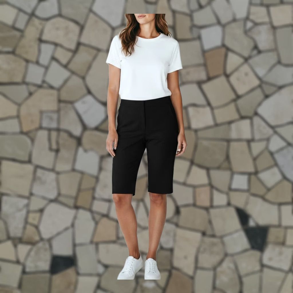 Cop Copine COP COPINE Gunar Bermuda Shorts Women's 36 Black Zip Fly Size 25" / US 0 / IT 36 - 1 Thumbnail