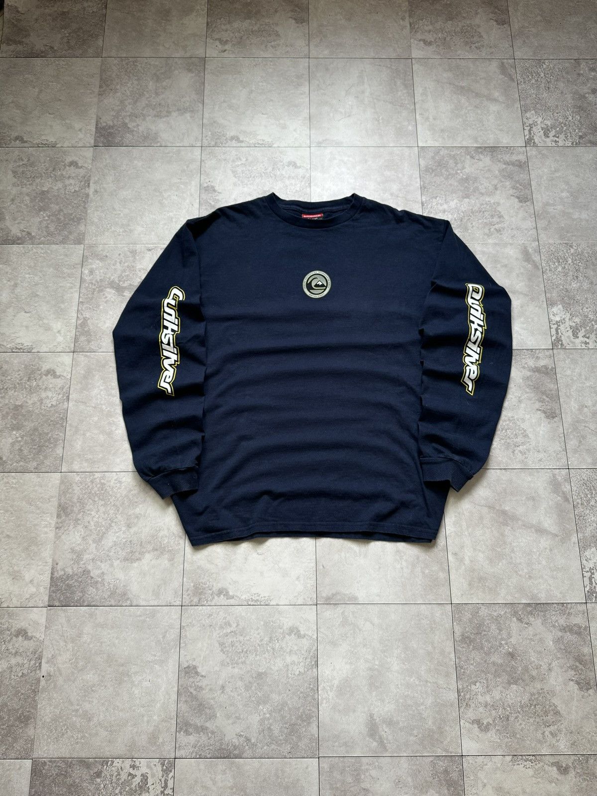 Quiksilver Vintage Quicksilver 90’s Surf Big Logo Navy Blue Long Sleeve Size US XL / EU 56 / 4 - 2 Thumbnail