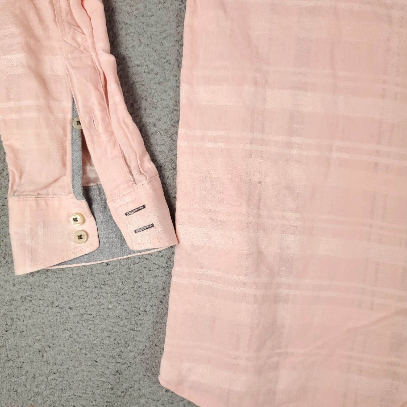 Tommy Bahama Tommy Bahama Shirt Mens XL Pink Striped Linen Cotton Button-Up Long Sleeve Casual Size US XL / EU 56 / 4 - 3 Thumbnail