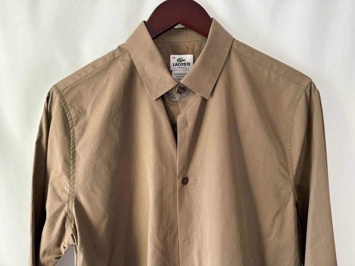 Lacoste Lacoste Live Shirt Brown Size 40L - 2 Thumbnail