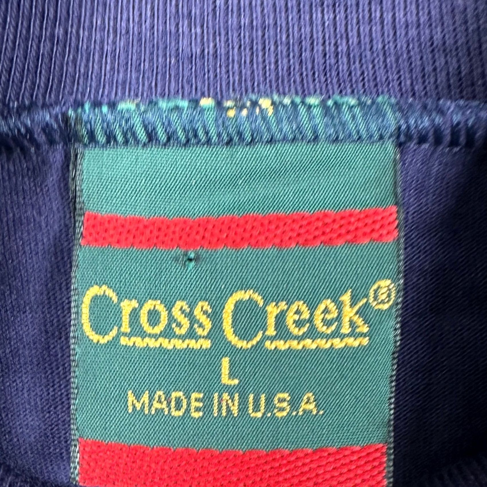Vintage VINTAGE Cross Creek Sweatshirt Turtleneck Men Large Blue Pullover Long Sleeve Cotton NEW Size US L / EU 52-54 / 3 - 4 Thumbnail