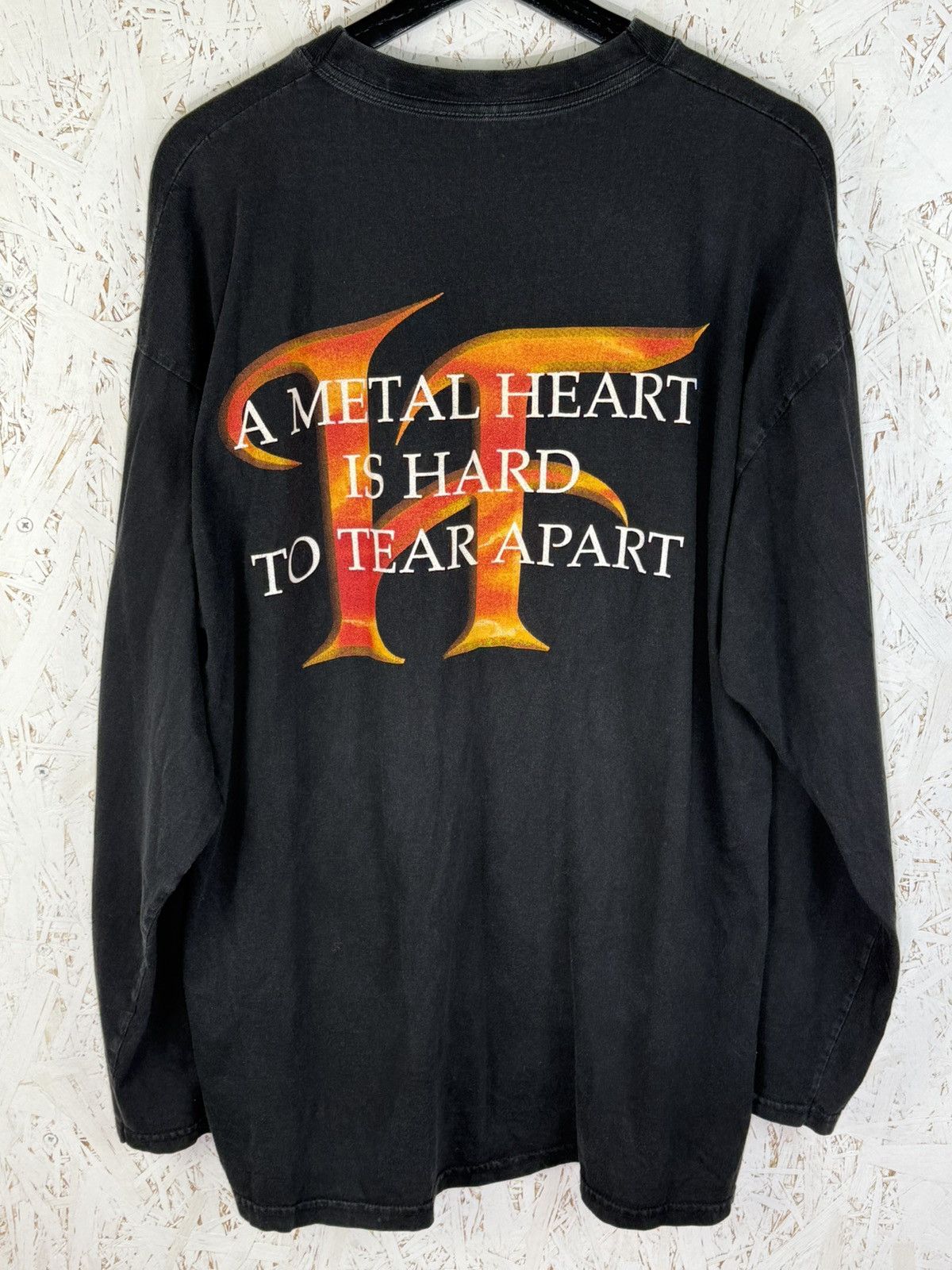 Band Tees 90s Vintage 1997 Hammerfall Glory To The Brave Metal L/S Size US XL / EU 56 / 4 - 6 Thumbnail
