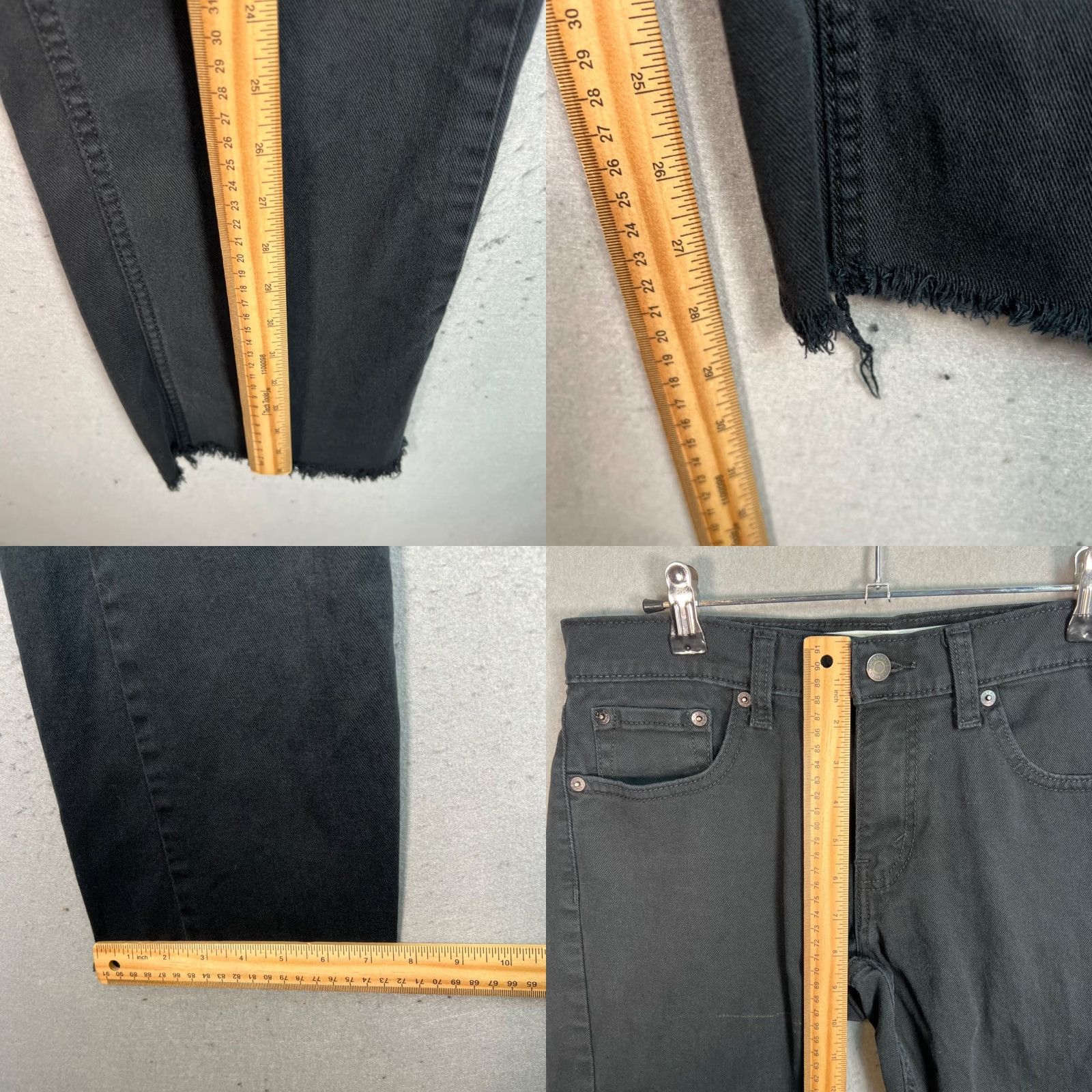 Levi's VINTAGE Levi's Jeans Men 29 x 32 Relaxed Fit Signature Gold Distressed Hem / Black Denim 5-Pocket Straight Fit Mens Size US 29 - 8 Thumbnail