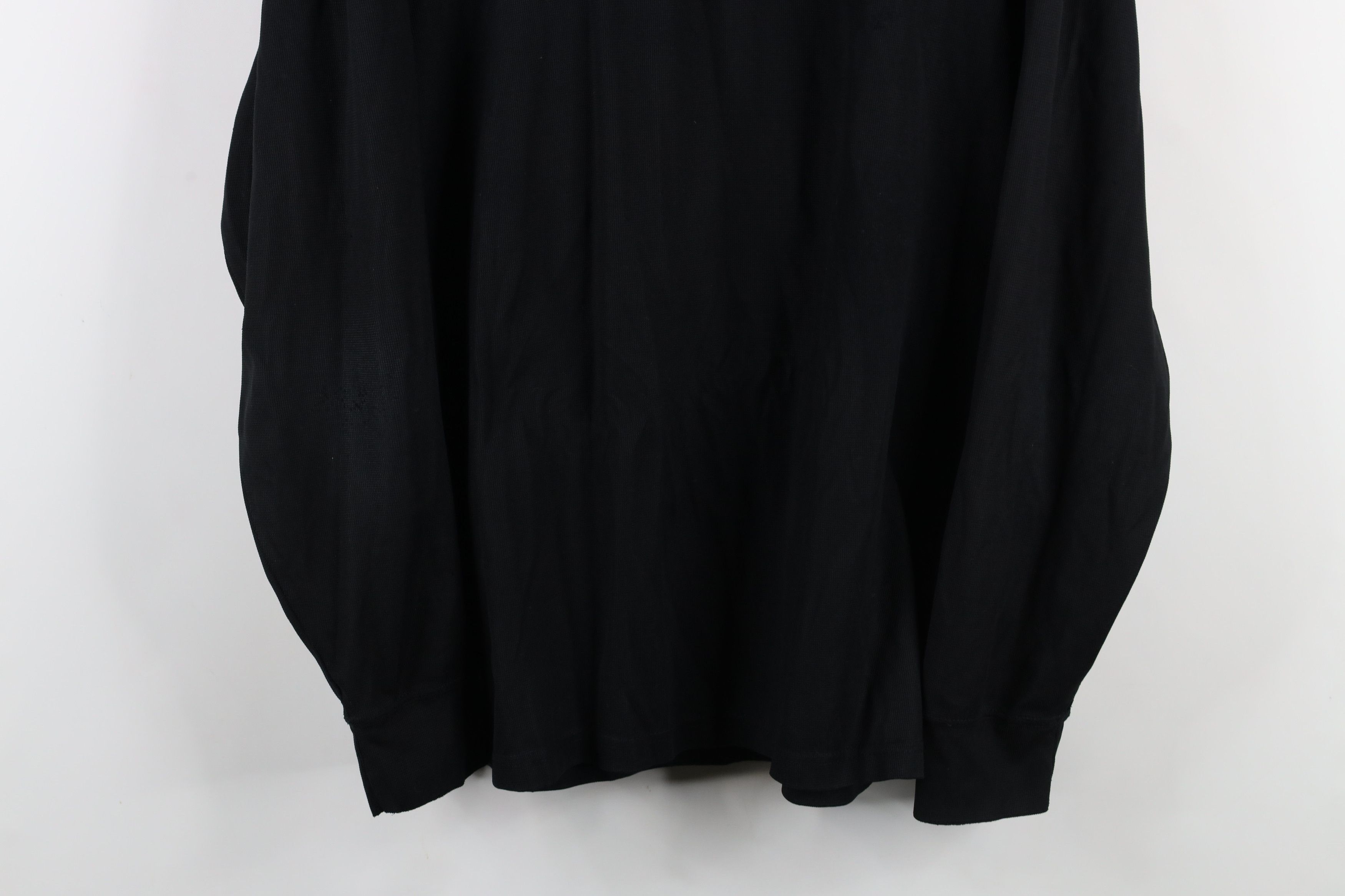 Vintage Vintage 90s Streetwear Mock Neck Long Sleeve T-Shirt Black Size US XL / EU 56 / 4 - 3 Thumbnail
