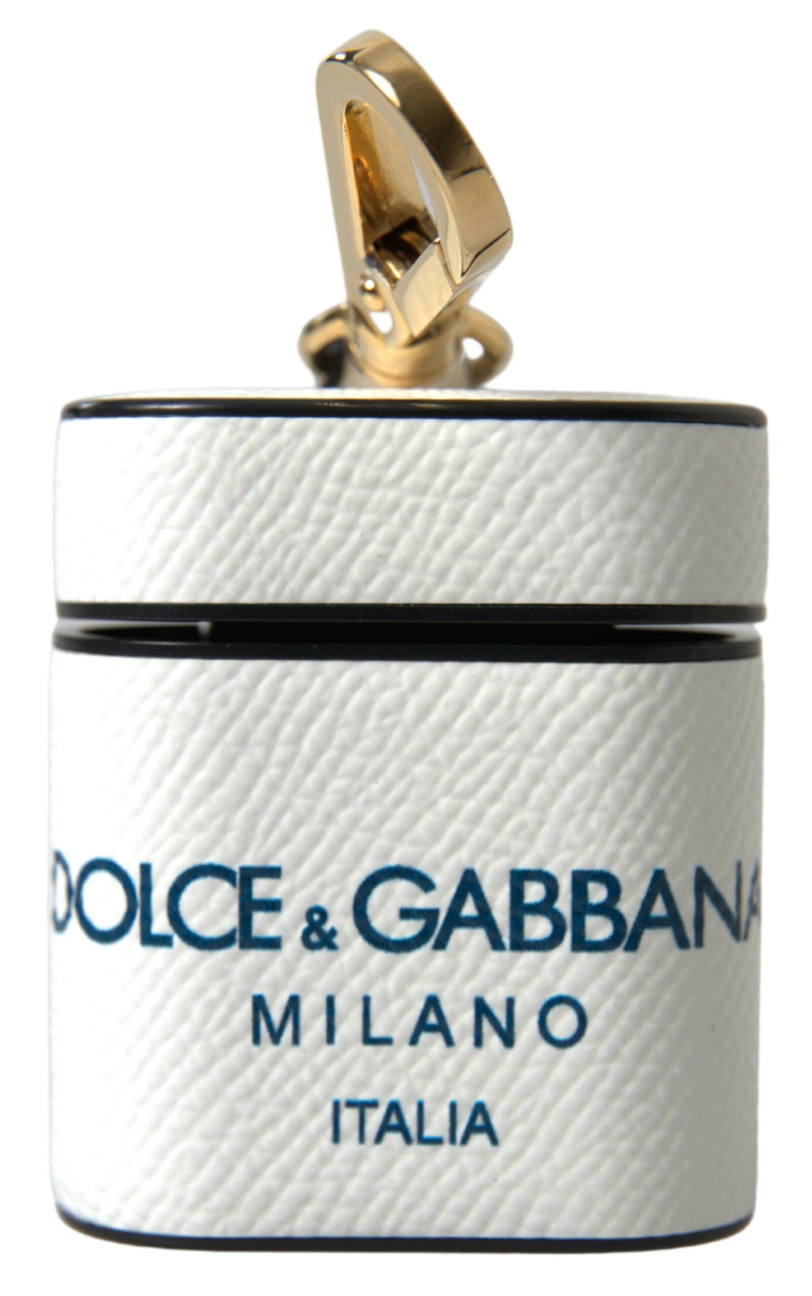 Dolce & Gabbana Elegant Leather Airpods Case in White & Women's Blue Size ONE SIZE - 1 Thumbnail