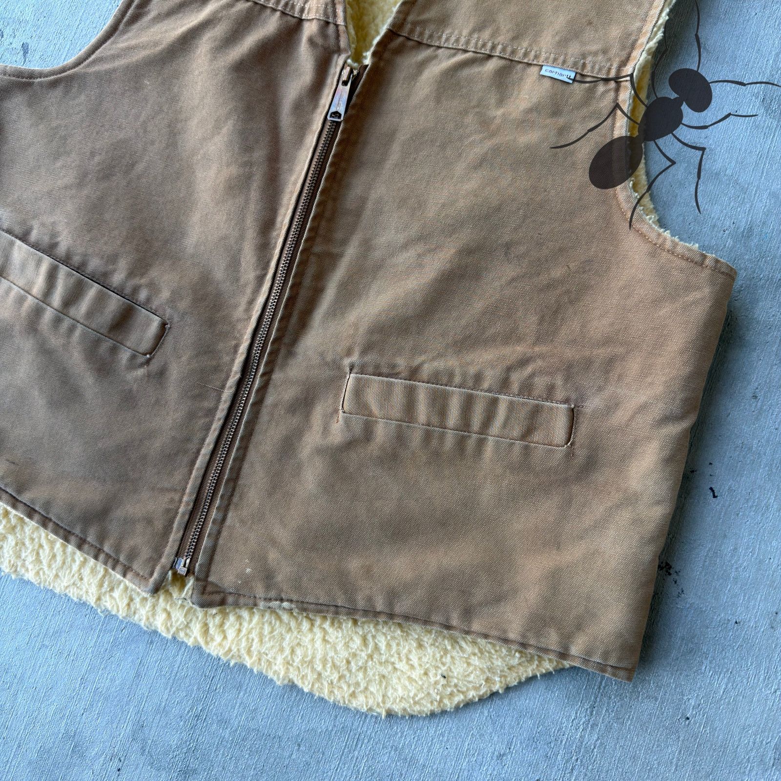 Carhartt × Vintage Carhartt brown Sherpa work wear vest Size US M / EU 48-50 / 2 - 2 Thumbnail