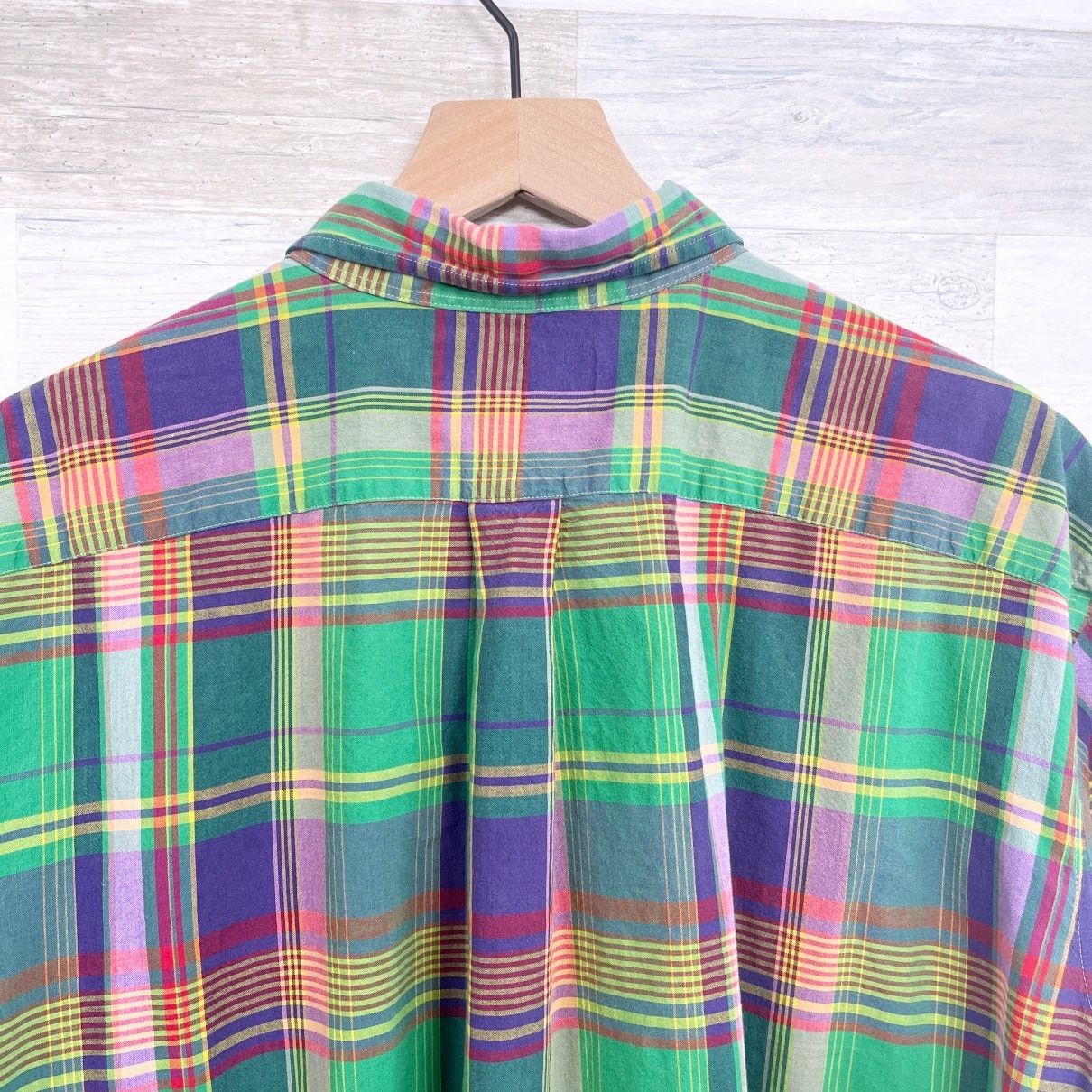 Ralph Lauren Ralph Lauren Classic Fit Shirt Green Madras Plaid Mens 2XB Size US XXL / EU 58 / 5 - 4 Thumbnail