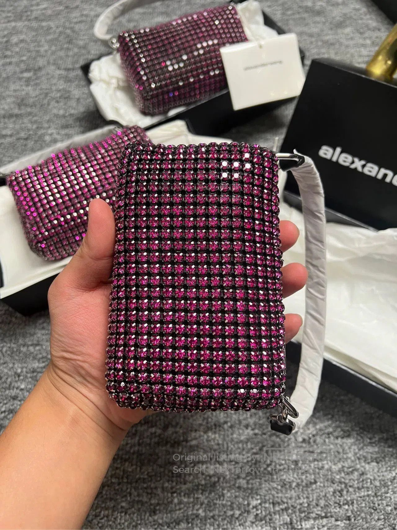 Alexander Wang Alexander Wang Mini Pink Rhinestone Handbag. Size ONE SIZE - 3 Thumbnail