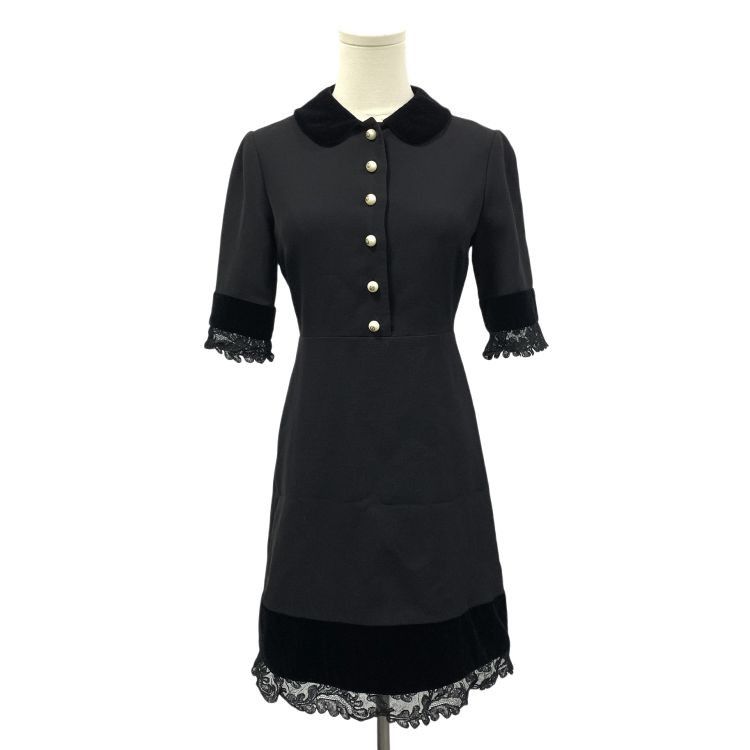 Gucci Gucci Velvet Trim Mini Dress Size 40 Size S / US 4 / IT 40 - 1 Thumbnail