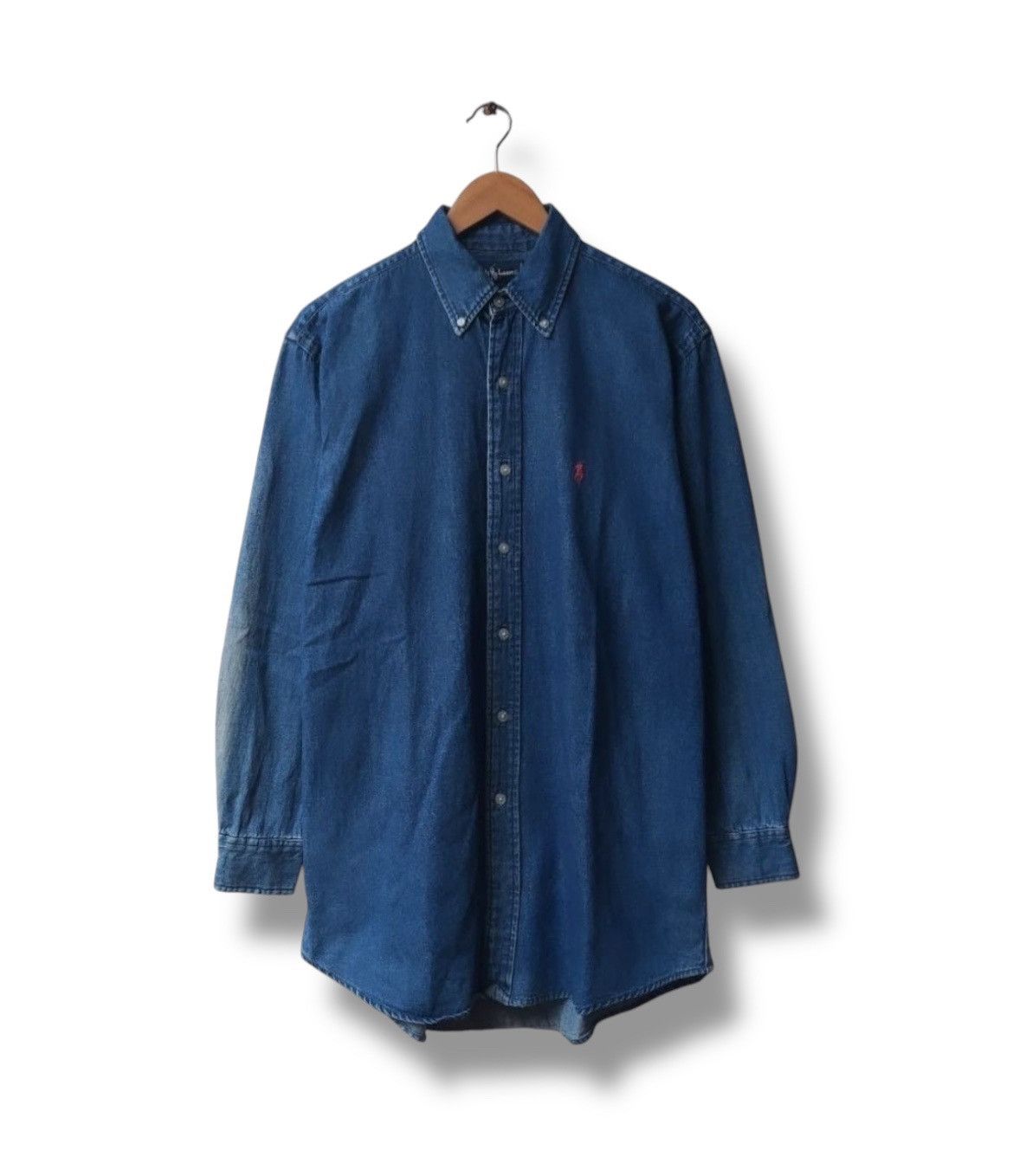 Polo Ralph Lauren × Ralph Lauren × Vintage Polo Ralph Lauren Denim Shirt Size US L / EU 52-54 / 3 - 1 Thumbnail
