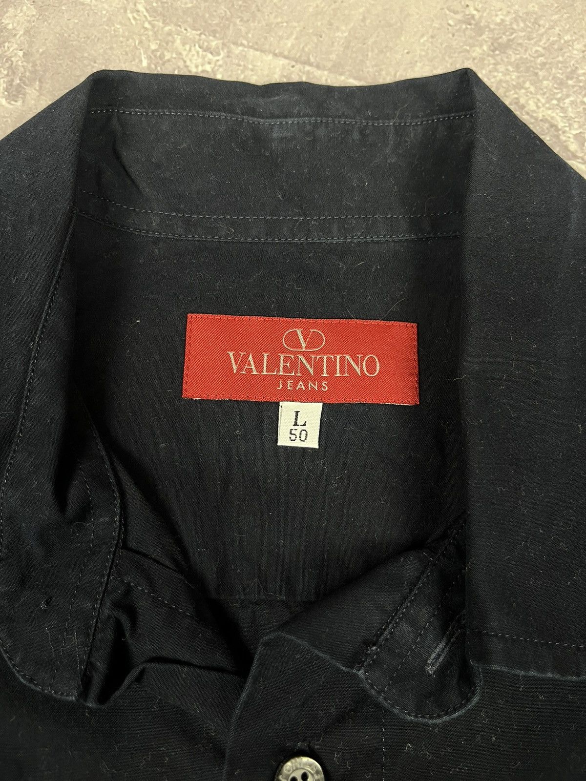 Valentino Vintage Valentino Jeans Navy Blue Shirt Luxury Y2K Red Label Size US L / EU 52-54 / 3 - 4 Thumbnail