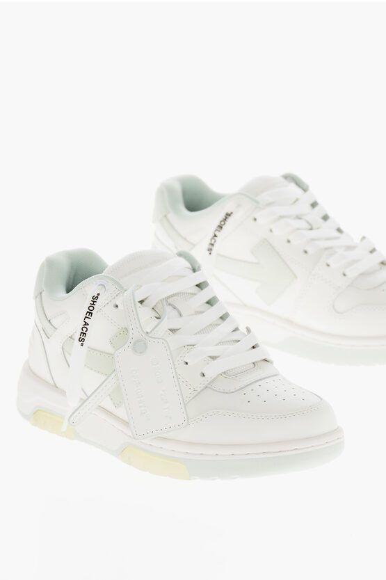 Leather OUT OF OFFICE Mid-top Sneakers display picture 2
