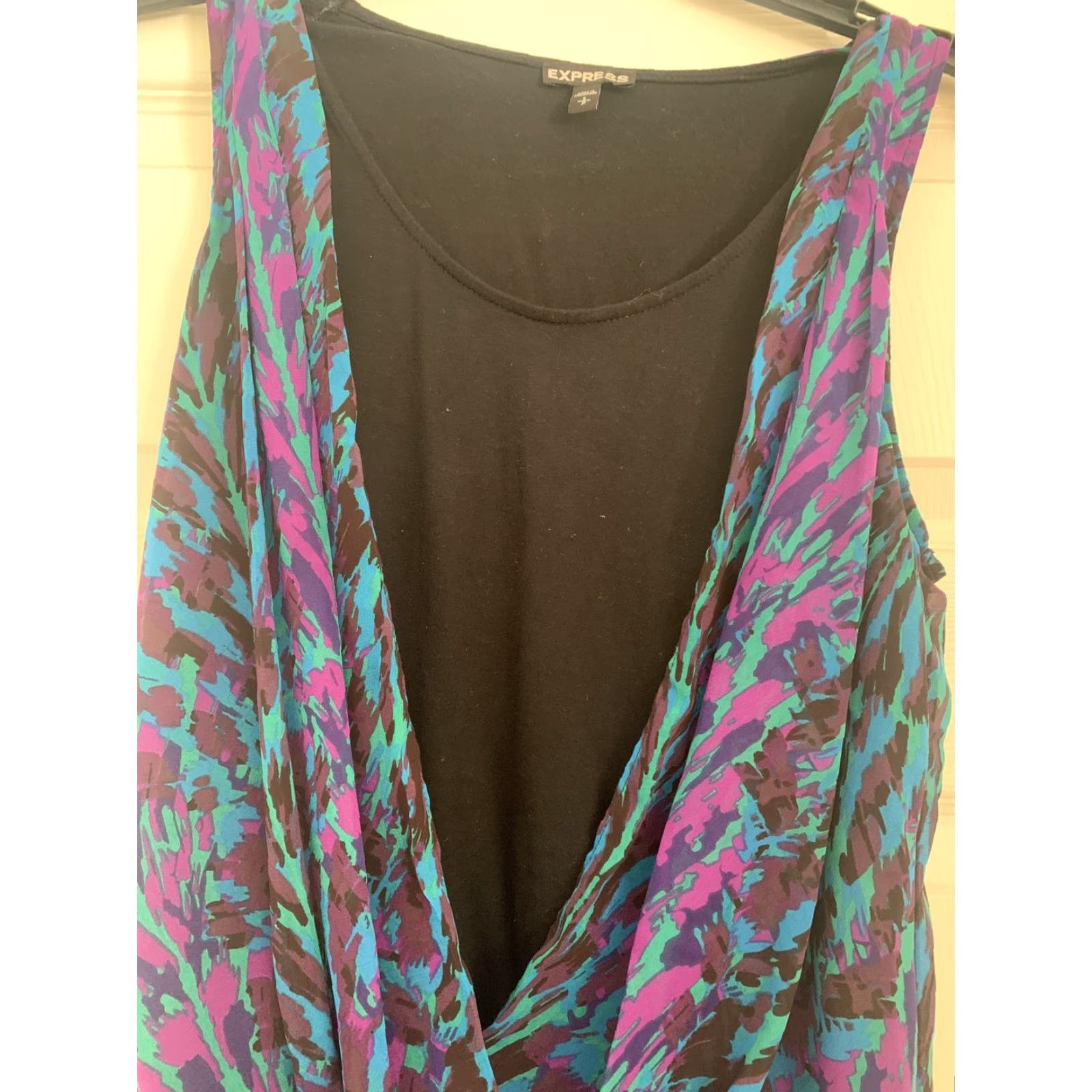 Express Express Multicolor Sleeveless Top Blouse Shirt PS SP Women Size S / US 4 / IT 40 - 2 Thumbnail