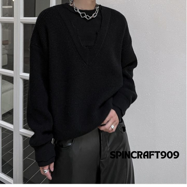 Other V Neck Knit Sweater Size US M / EU 48-50 / 2 - 2 Thumbnail